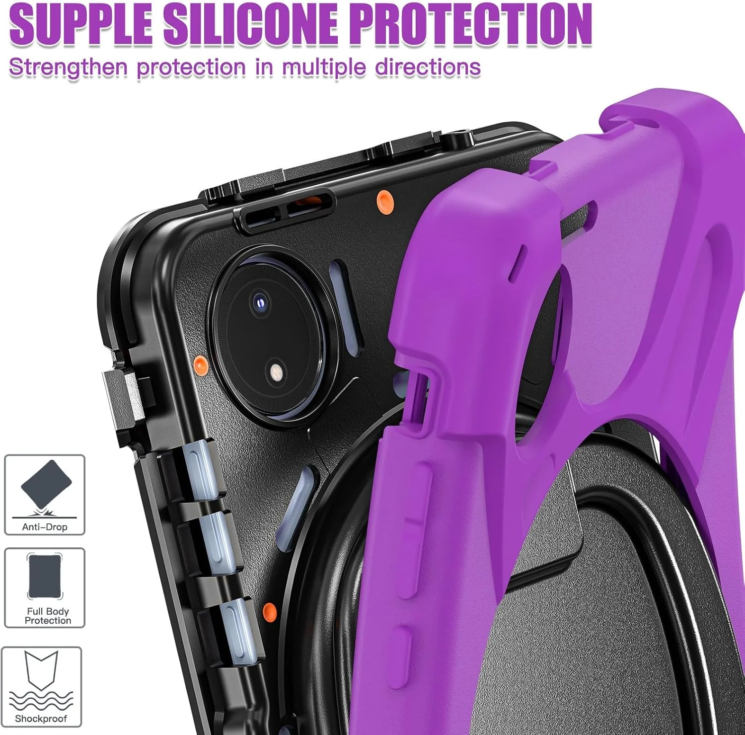 کیف تبلت مناسب برای تبلت شیائومی Redmi Pad SE 8.7 اینچ 2024، کاور بادوام و ضد ضربه با پایه چرخان 360 درجه و بند شانه کیف تبلت مناسب برای تبلت شیائومی Redmi Pad SE 8.7 اینچ 2024، کاور بادوام و ضد ضربه با پایه چرخان 360 درجه و بند شانه