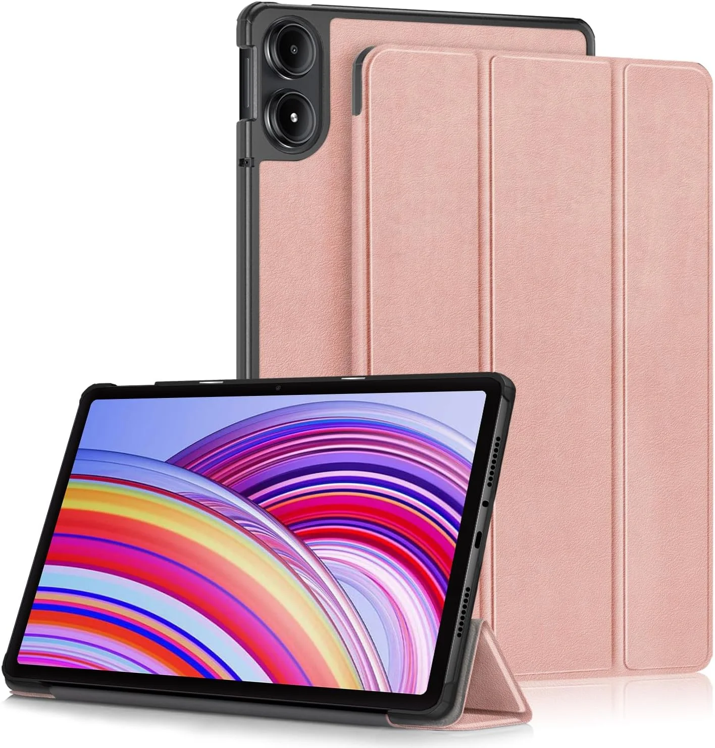 کاور تبلت شیائومی ردمی پد پرو 12.1 اینچی DINGGUAGUA، کاور فوق العاده نازک با قابلیت استند، رزگلد