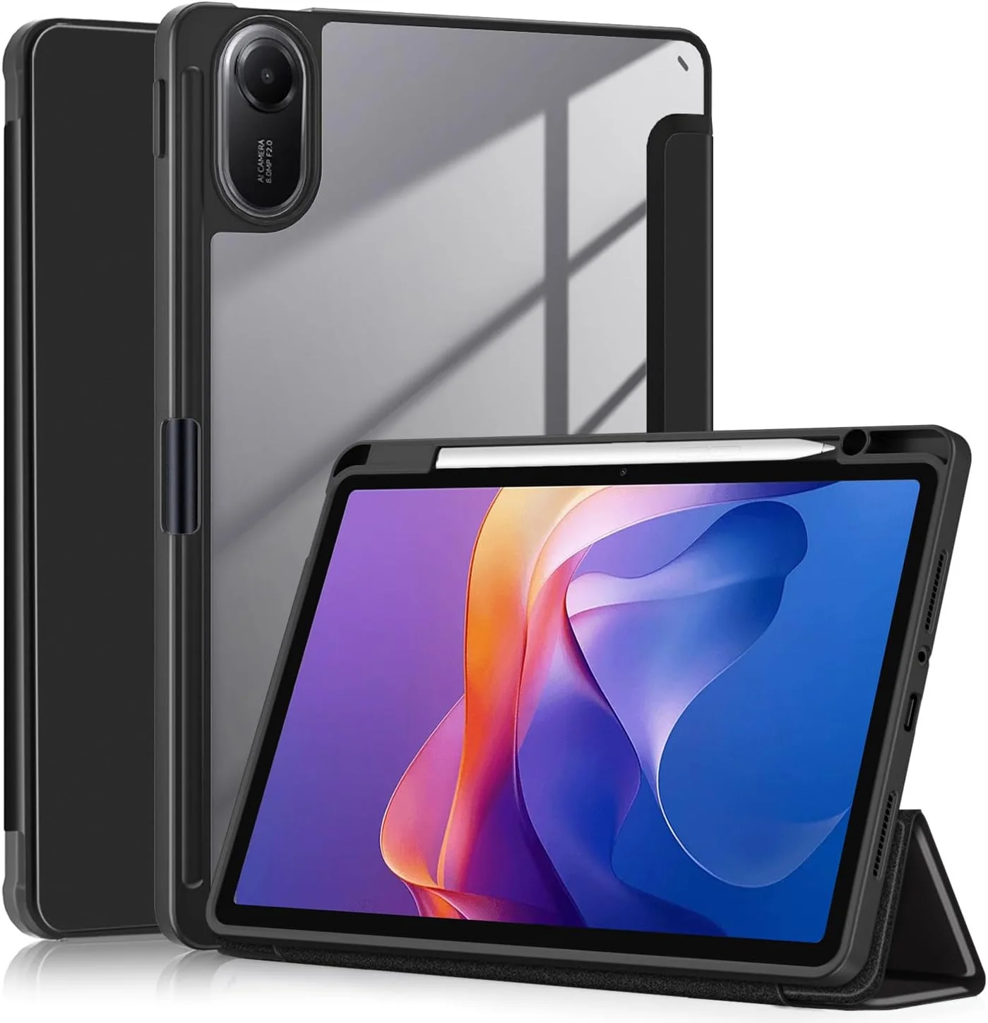کاور محافظ تبلت شیائومی Redmi Pad 2 با سایز 11 اینچ مدل 2025 برند Yiernuo، ضد ضربه به همراه قابلیت خواب/بیدار شدن خودکار، رنگ مشکی کاور محافظ تبلت شیائومی Redmi Pad 2 با سایز 11 اینچ مدل 2025 برند Yiernuo، ضد ضربه به همراه قابلیت خواب/بیدار شدن خودکار، رنگ مشکی
