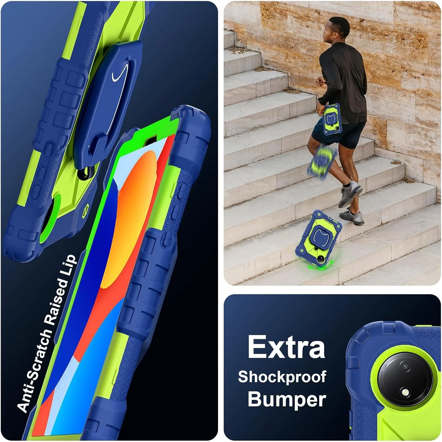 کیف تبلت مسافرتی سازگار با شیائومی Redmi Pad SE 8.7 اینچ 2024، کیف محافظ بادوام و ضد ضربه 8.7 اینچی مناسب برای کودکان به همراه پایه برای شیائومی Redmi Pad SE W Tracol کیف تبلت مسافرتی سازگار با شیائومی Redmi Pad SE 8.7 اینچ 2024، کیف محافظ بادوام و ضد ضربه 8.7 اینچی مناسب برای کودکان به همراه پایه برای شیائومی Redmi Pad SE W Tracol