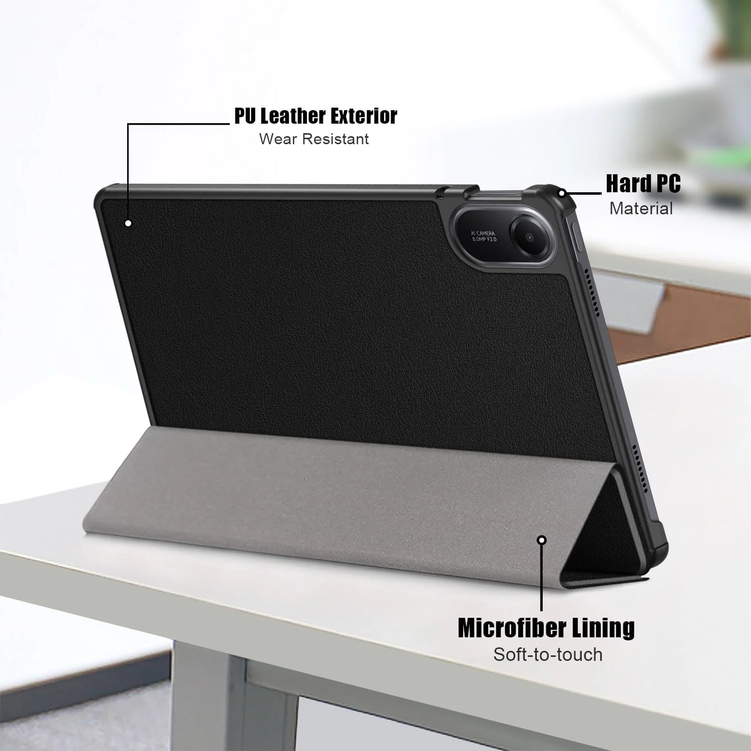 کاور تبلت Gruattreay سازگار با شیائومی Redmi Pad 2 11 اینچ عرضه شده در سال 2025، کاور محافظ باریک و سبک با روکش سخت و استند چند زاویه ای (سبز) کاور تبلت Gruattreay سازگار با شیائومی Redmi Pad 2 11 اینچ عرضه شده در سال 2025، کاور محافظ باریک و سبک با روکش سخت و استند چند زاویه ای (سبز)