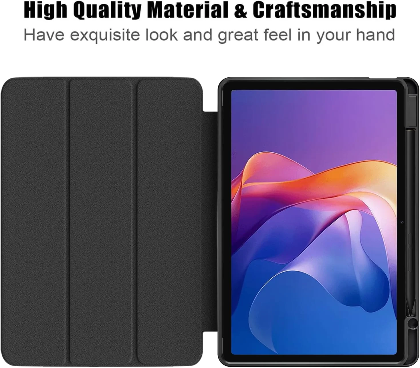 کاور محافظ تبلت شیائومی Redmi Pad 2 با سایز 11 اینچ مدل 2025 برند Yiernuo، ضد ضربه به همراه قابلیت خواب/بیدار شدن خودکار، رنگ مشکی کاور محافظ تبلت شیائومی Redmi Pad 2 با سایز 11 اینچ مدل 2025 برند Yiernuo، ضد ضربه به همراه قابلیت خواب/بیدار شدن خودکار، رنگ مشکی