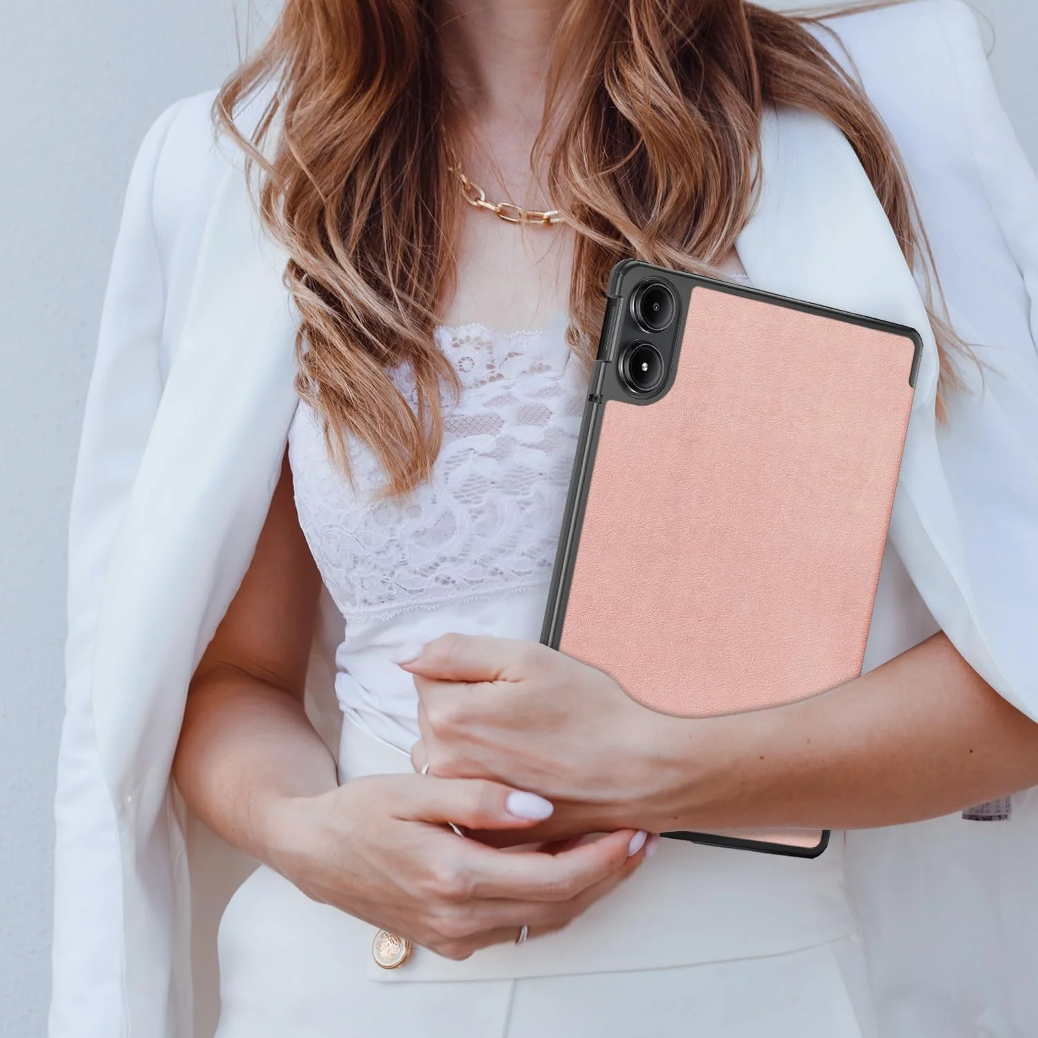 کاور تبلت شیائومی ردمی پد پرو 12.1 اینچی DINGGUAGUA، کاور فوق العاده نازک با قابلیت استند، رزگلد کاور تبلت شیائومی ردمی پد پرو 12.1 اینچی DINGGUAGUA، کاور فوق العاده نازک با قابلیت استند، رزگلد