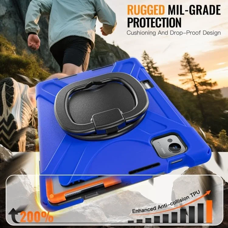 کاور تبلت شیائومی پد 7 اولترا SHIHUI، سیلیکونی، ترکیبی از PC، دارای هولدر و بند شانه (آبی) کاور تبلت شیائومی پد 7 اولترا SHIHUI، سیلیکونی، ترکیبی از PC، دارای هولدر و بند شانه (آبی)