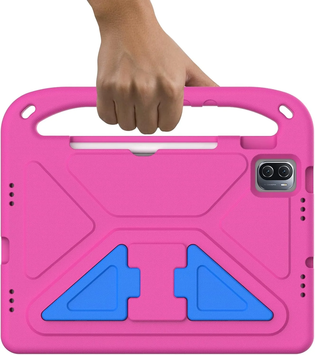 کیف تبلت مسافرتی سازگار با کودکان، سازگار با شیائومی پد 5، پایه دار، سبک وزن، ضد ضربه، دارای دسته محافظ، محافظ تبلت کودکانه (ROS) کیف تبلت مسافرتی سازگار با کودکان، سازگار با شیائومی پد 5، پایه دار، سبک وزن، ضد ضربه، دارای دسته محافظ، محافظ تبلت کودکانه (ROS)