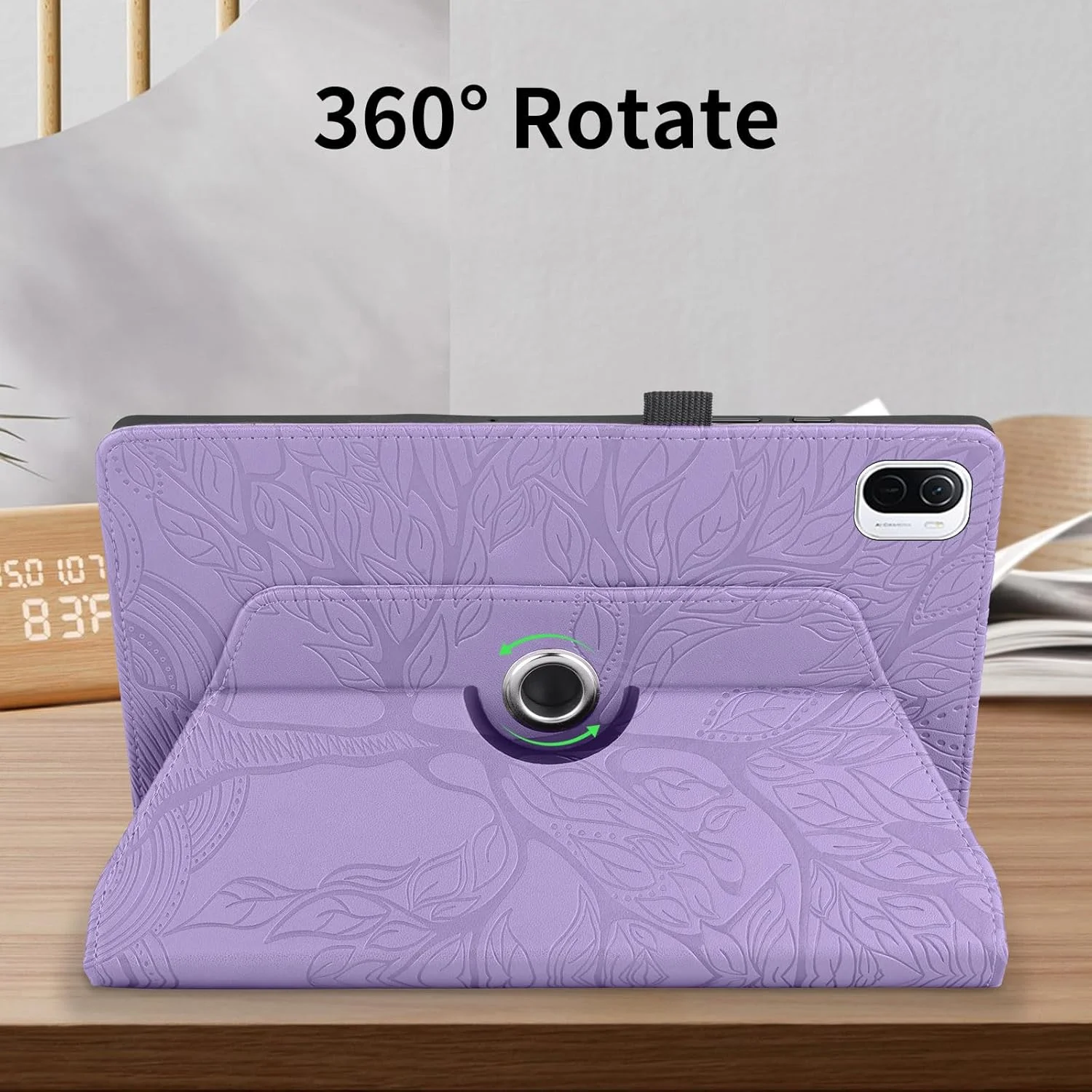 کیف تبلت چرخان 360 درجه SLLMYYX سازگار با شیائومی پد 5، کاور پایه باریک طرح درخت زندگی (بنفش) کیف تبلت چرخان 360 درجه SLLMYYX سازگار با شیائومی پد 5، کاور پایه باریک طرح درخت زندگی (بنفش)