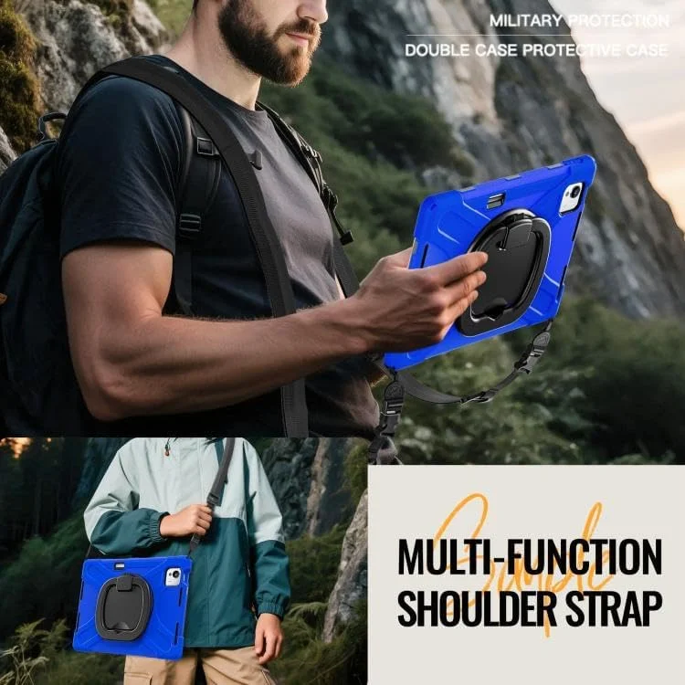 کاور تبلت شیائومی پد 7 اولترا SHIHUI، سیلیکونی، ترکیبی از PC، دارای هولدر و بند شانه (آبی) کاور تبلت شیائومی پد 7 اولترا SHIHUI، سیلیکونی، ترکیبی از PC، دارای هولدر و بند شانه (آبی)