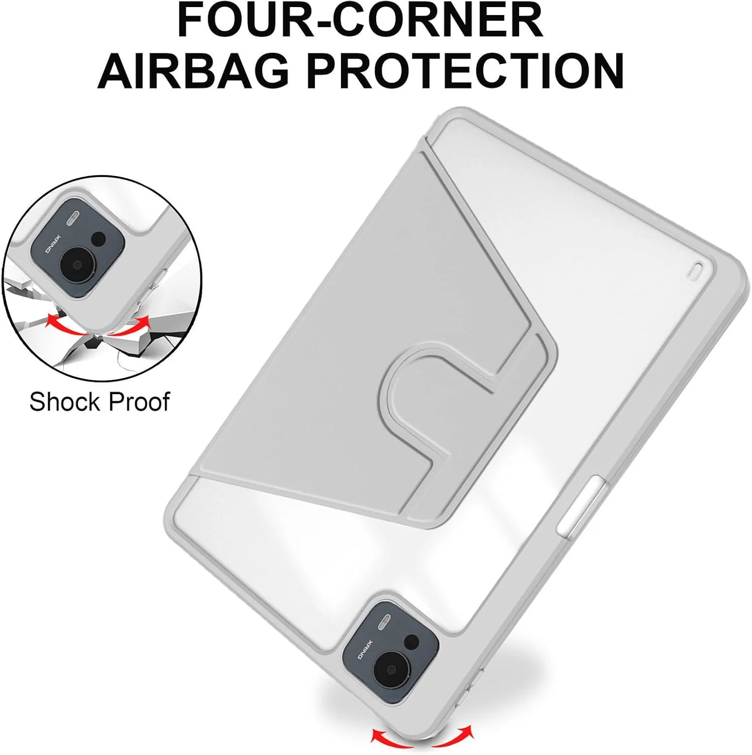 کیف چرخشی A-BEAUTY سازگار با شیائومی پد 7S Pro 12.5 اینچ 2025 با جای قلم، پوشش ضد ضربه با چرخش 360 درجه و پشت شفاف، بیدار/خواب خودکار، نقره ای کیف چرخشی A-BEAUTY سازگار با شیائومی پد 7S Pro 12.5 اینچ 2025 با جای قلم، پوشش ضد ضربه با چرخش 360 درجه و پشت شفاف، بیدار/خواب خودکار، نقره ای