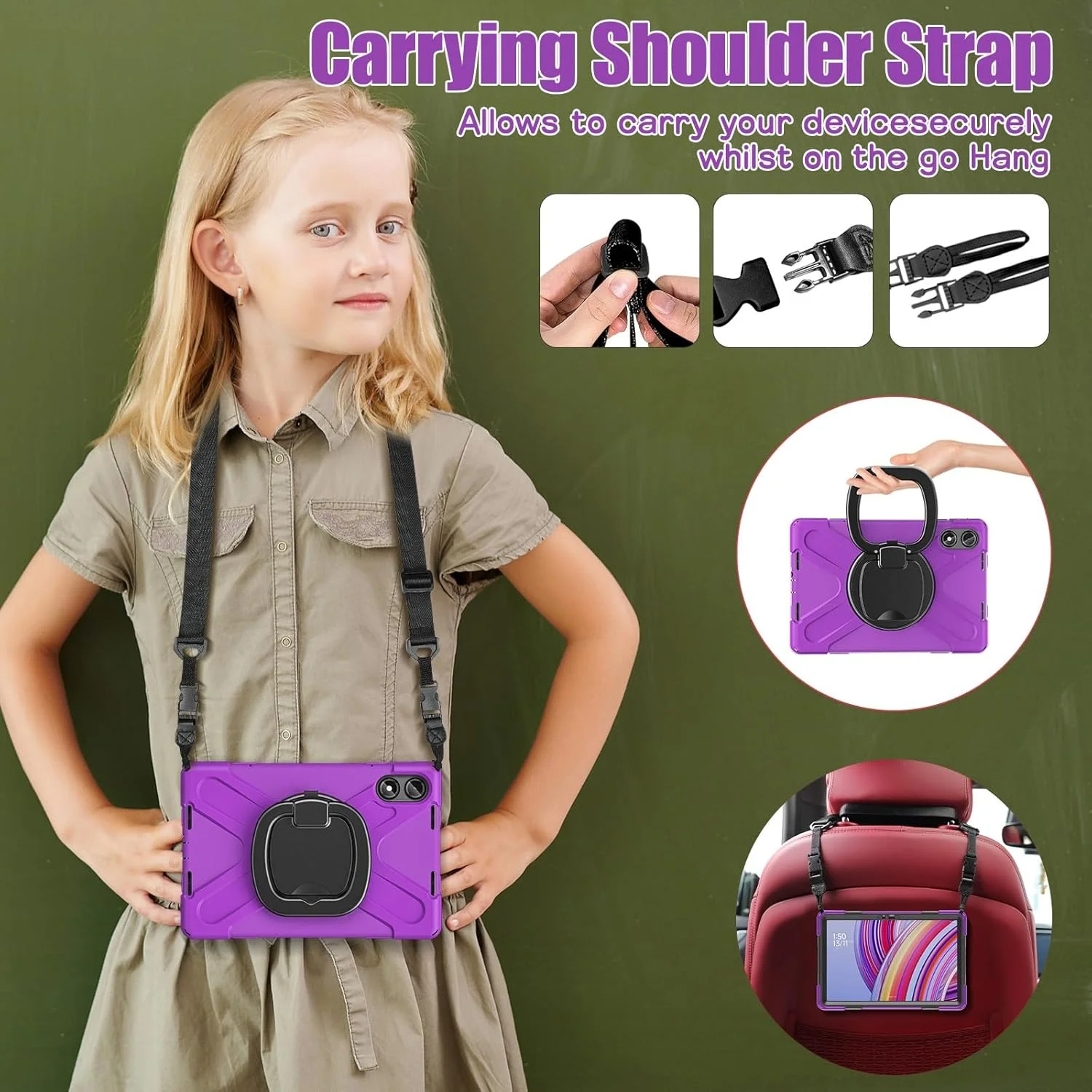 کیف تبلت مسافرتی سازگار با شیائومی Redmi Pad Pro 12.1"/Poco Pad 12.1"، TPU مقاوم در برابر ضربه، مناسب برای کودکان، دارای دسته چند منظوره چرخان 360 درجه کیف تبلت مسافرتی سازگار با شیائومی Redmi Pad Pro 12.1"/Poco Pad 12.1"، TPU مقاوم در برابر ضربه، مناسب برای کودکان، دارای دسته چند منظوره چرخان 360 درجه