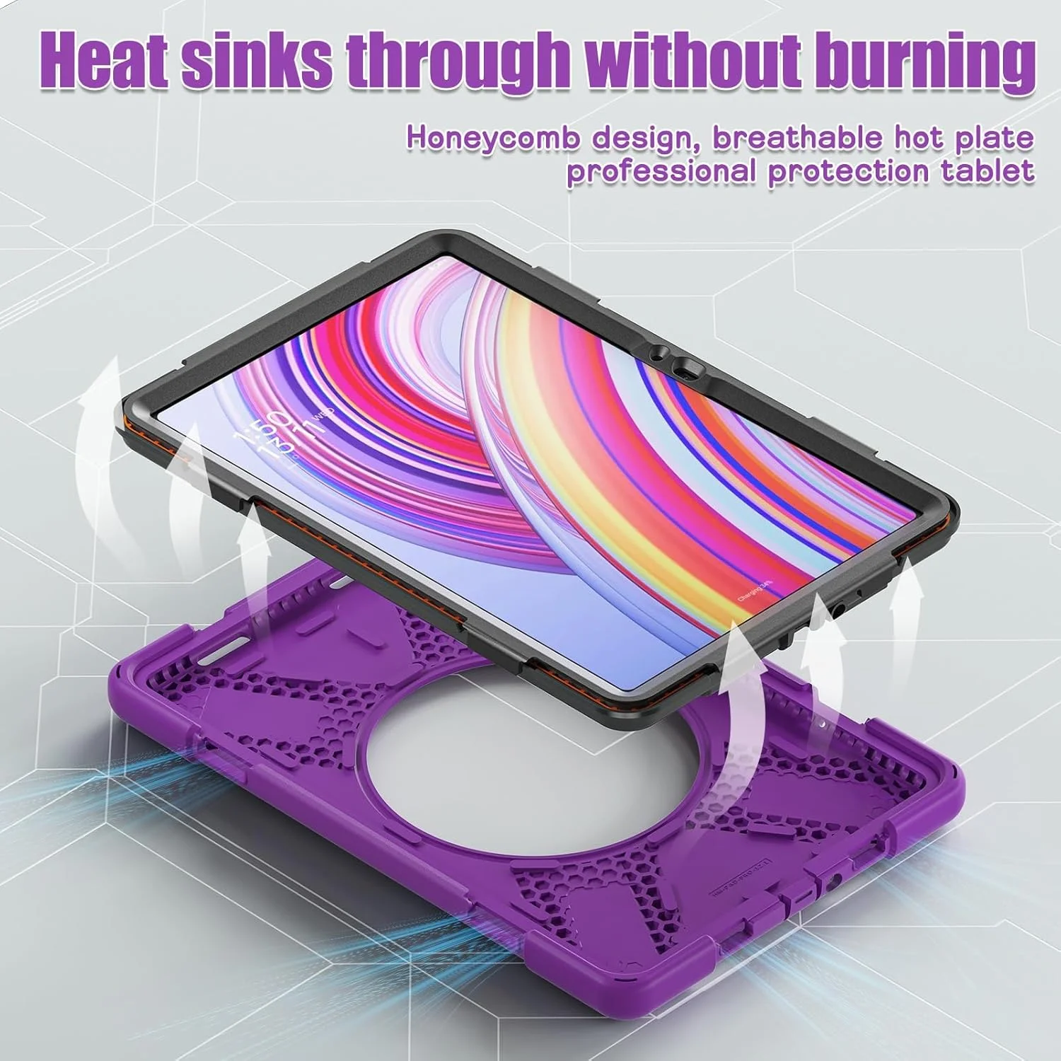 کیف تبلت مسافرتی سازگار با شیائومی Redmi Pad Pro 12.1"/Poco Pad 12.1"، TPU مقاوم در برابر ضربه، مناسب برای کودکان، دارای دسته چند منظوره چرخان 360 درجه کیف تبلت مسافرتی سازگار با شیائومی Redmi Pad Pro 12.1"/Poco Pad 12.1"، TPU مقاوم در برابر ضربه، مناسب برای کودکان، دارای دسته چند منظوره چرخان 360 درجه