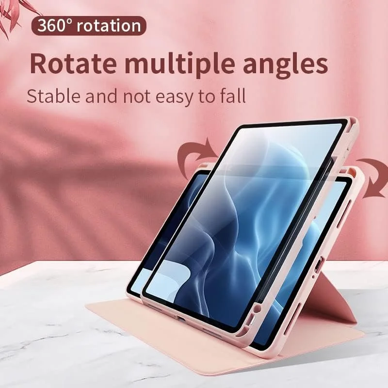کیف تبلت مناسب برای شیائومی می پد 5 پرو 5G 12.4 اینچ (2022)، کاور هوشمند تبلت با پایه چرخان 360 درجه، قاب پشتی سخت سازگار با کاستود PC Slim کیف تبلت مناسب برای شیائومی می پد 5 پرو 5G 12.4 اینچ (2022)، کاور هوشمند تبلت با پایه چرخان 360 درجه، قاب پشتی سخت سازگار با کاستود PC Slim