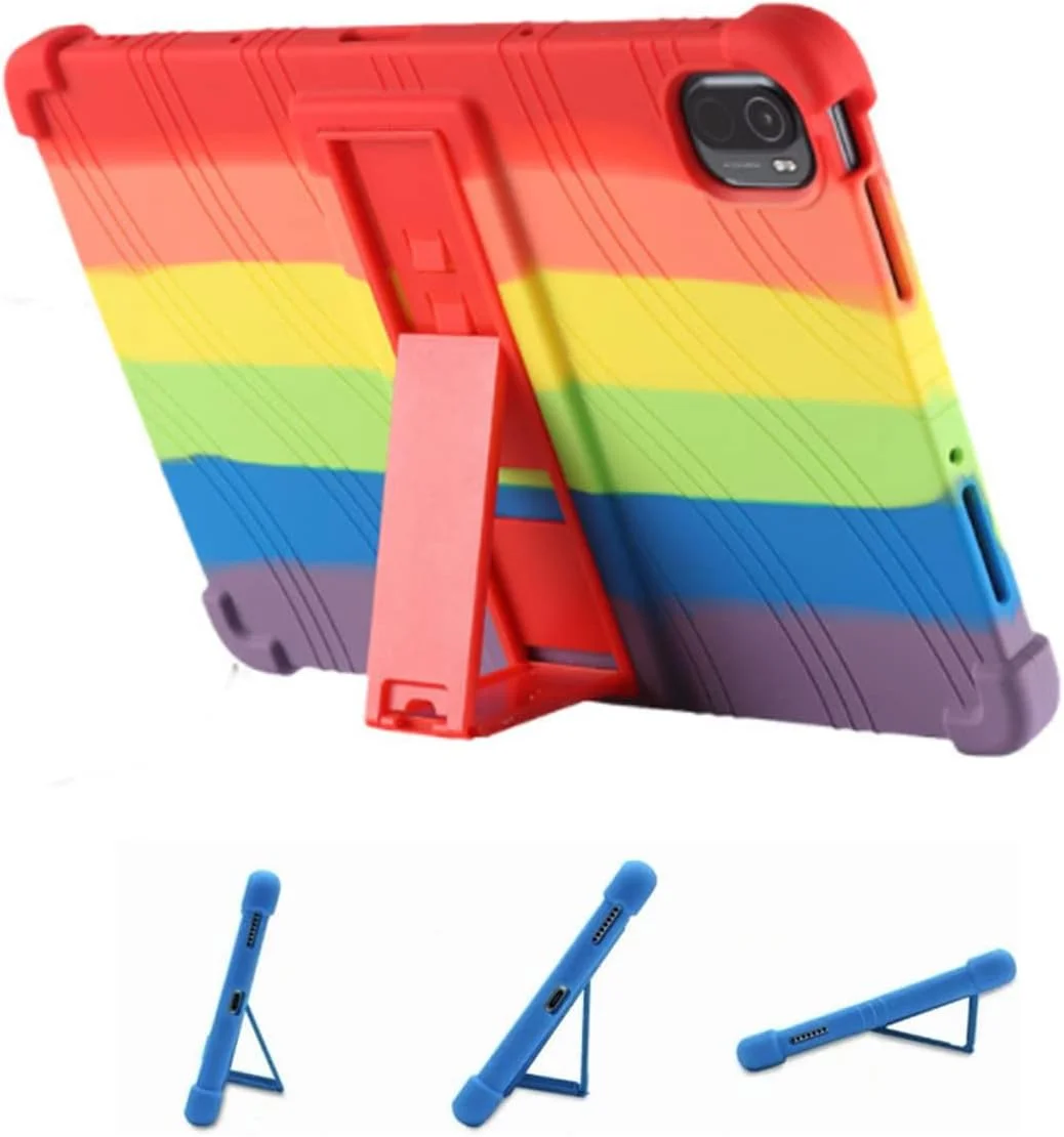 Chstls Silicone Case for Xiaomi Pad 5 2021 11 Inch, Shockproof Soft Silicone Back Case, Lightweight Kids Friendly Cover with Foldable Stand for Xiaomi Pad 5 Pro 11 5G 2021 - Black Chstls Silicone Case for Xiaomi Pad 5 2021 11 Inch, Shockproof Soft Silicone Back Case, Lightweight Kids Friendly Cover with Foldable Stand for Xiaomi Pad 5 Pro 11 5G 2021 - Black