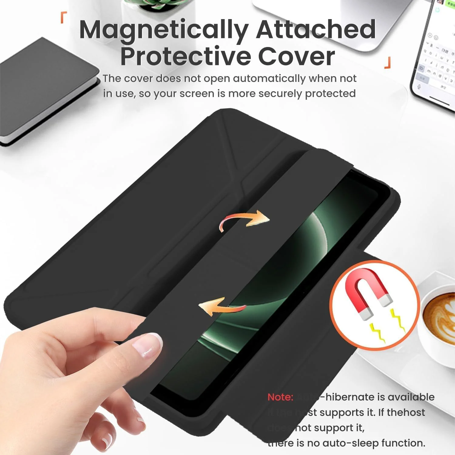 Gruattreay Case Compatible with Xiaomi Redmi K Pad Tablet 8.8 inch 2025, Folio Anti-Scratch Cover with Buckle, Y-fold Multi-angle Bracket, Auto Wake/Sleep (Blue)