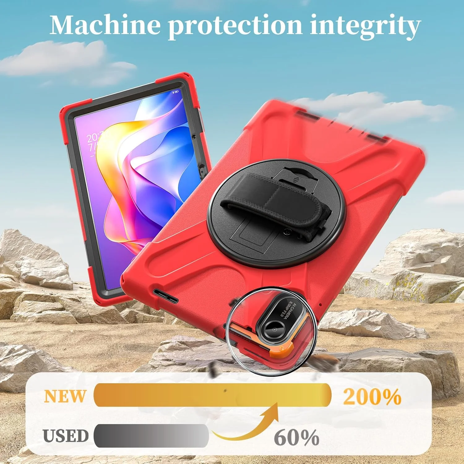 کیف تبلت کودکانه Gruattreay سازگار با شیائومی Redmi Pad 2 11 اینچ، کیف سیلیکونی بند دار قابل حمل با پایه مچی چرخان چند منظوره، جای قلم و بند قابل تنظیم (مشکی) کیف تبلت کودکانه Gruattreay سازگار با شیائومی Redmi Pad 2 11 اینچ، کیف سیلیکونی بند دار قابل حمل با پایه مچی چرخان چند منظوره، جای قلم و بند قابل تنظیم (مشکی)