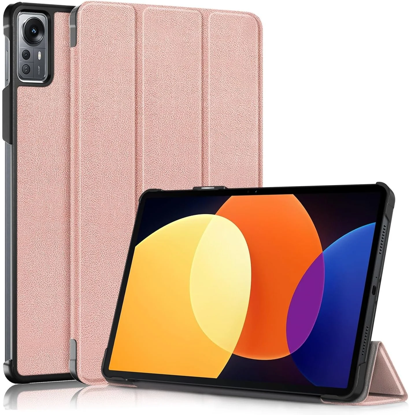 کیف تبلت مناسب برای شیائومی پد 5 پرو 12.4 اینچ، کیف تبلت هوشمند سه تایی، کیف پایه فوق العاده نازک و سبک وزن با پوشش پشتی سخت PC، روکش فولیو، کیف تبلت با قابلیت خواب/بیدار شدن خودکار کیف تبلت مناسب برای شیائومی پد 5 پرو 12.4 اینچ، کیف تبلت هوشمند سه تایی، کیف پایه فوق العاده نازک و سبک وزن با پوشش پشتی سخت PC، روکش فولیو، کیف تبلت با قابلیت خواب/بیدار شدن خودکار
