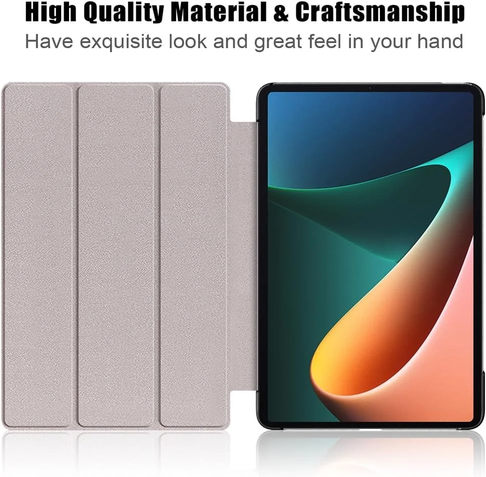 کیف تبلت مسافرتی سازگار با شیائومی می پد 5/MiPad 5 Pro 11 اینچ 2021، کیف تبلت هوشمند سه تایی، کیف سخت و فوق العاده باریک و سبک سازگار با قاب پشتی کامپیوتر کیف تبلت مسافرتی سازگار با شیائومی می پد 5/MiPad 5 Pro 11 اینچ 2021، کیف تبلت هوشمند سه تایی، کیف سخت و فوق العاده باریک و سبک سازگار با قاب پشتی کامپیوتر