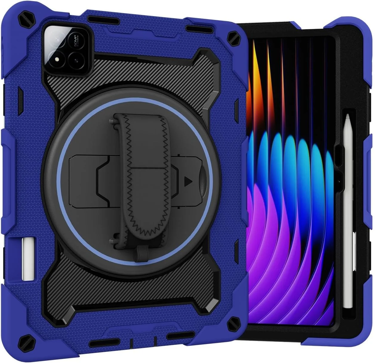 کیف تبلت کودکانه مناسب برای Xiaomi Redmi Pad7/Pad7 Pro 11.2 اینچی عرضه شده در سال 2024، پایه الاستیک چند زاویه + بند چرخان 360 درجه سه در یک کیف تبلت کودکانه مناسب برای Xiaomi Redmi Pad7/Pad7 Pro 11.2 اینچی عرضه شده در سال 2024، پایه الاستیک چند زاویه + بند چرخان 360 درجه سه در یک