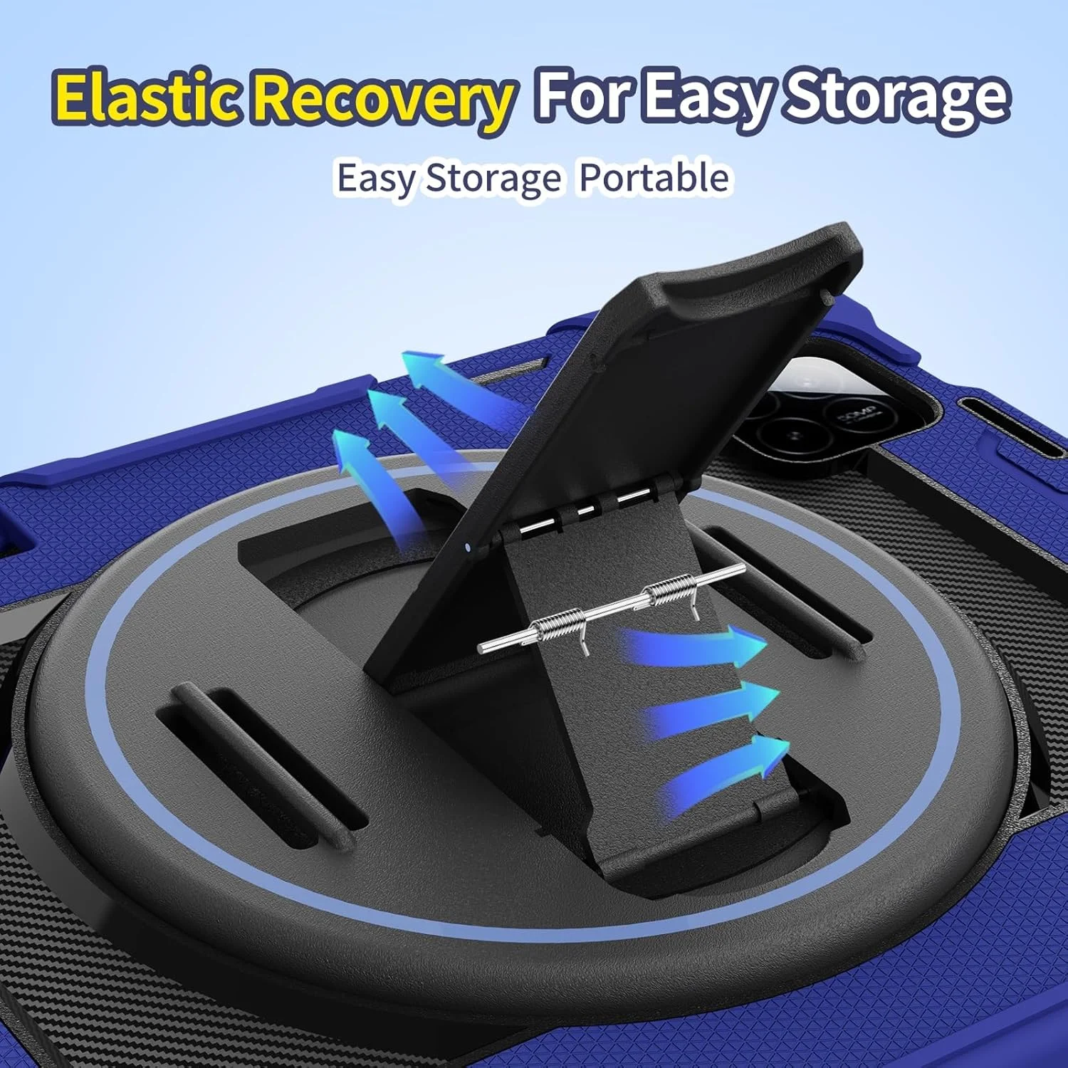 کیف تبلت کودکانه مناسب برای Xiaomi Redmi Pad7/Pad7 Pro 11.2 اینچی عرضه شده در سال 2024، پایه الاستیک چند زاویه + بند چرخان 360 درجه سه در یک