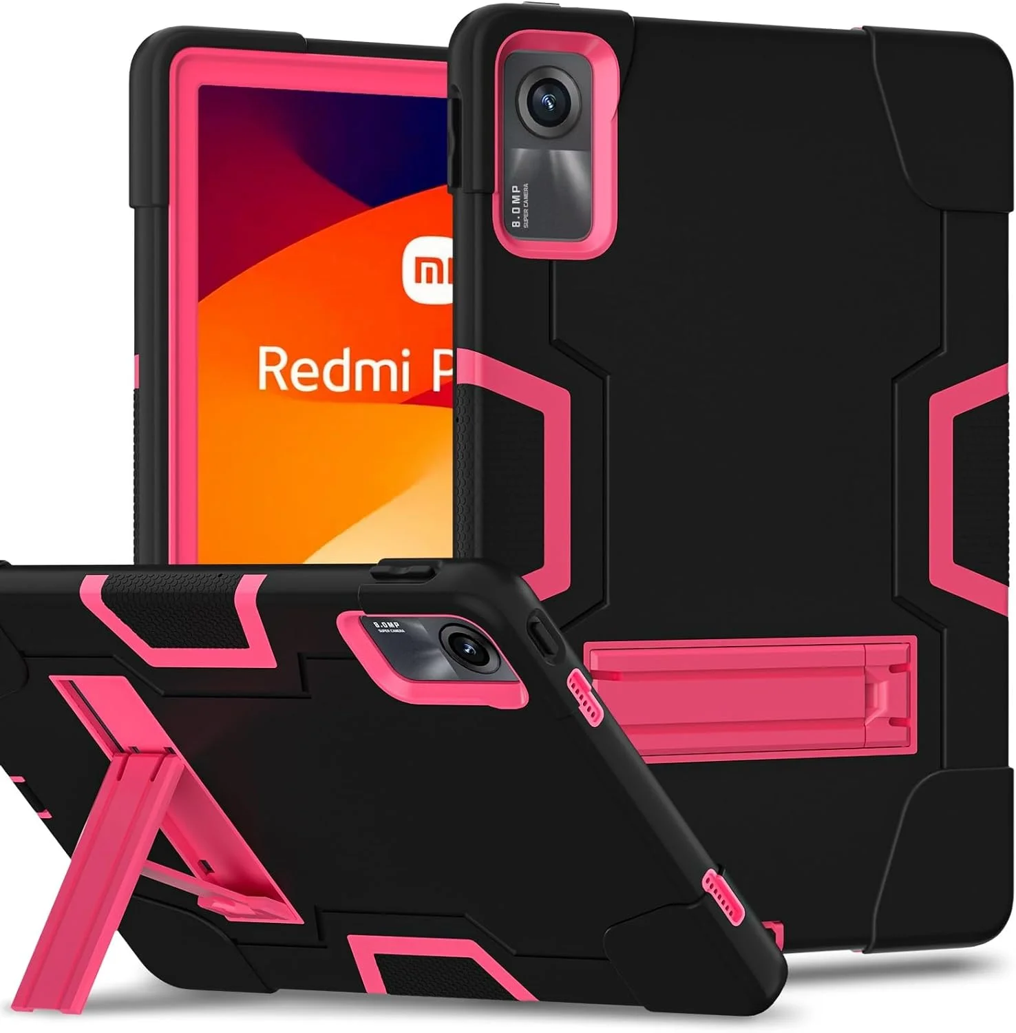 کیف محافظ تبلت سازگار با شیائومی Redmi Pad SE 11 اینچ (2023)، کیف سیلیکونی تبلت با پایه نگهدارنده، کاور محافظ ضد ضربه و مقاوم کیف محافظ تبلت سازگار با شیائومی Redmi Pad SE 11 اینچ (2023)، کیف سیلیکونی تبلت با پایه نگهدارنده، کاور محافظ ضد ضربه و مقاوم