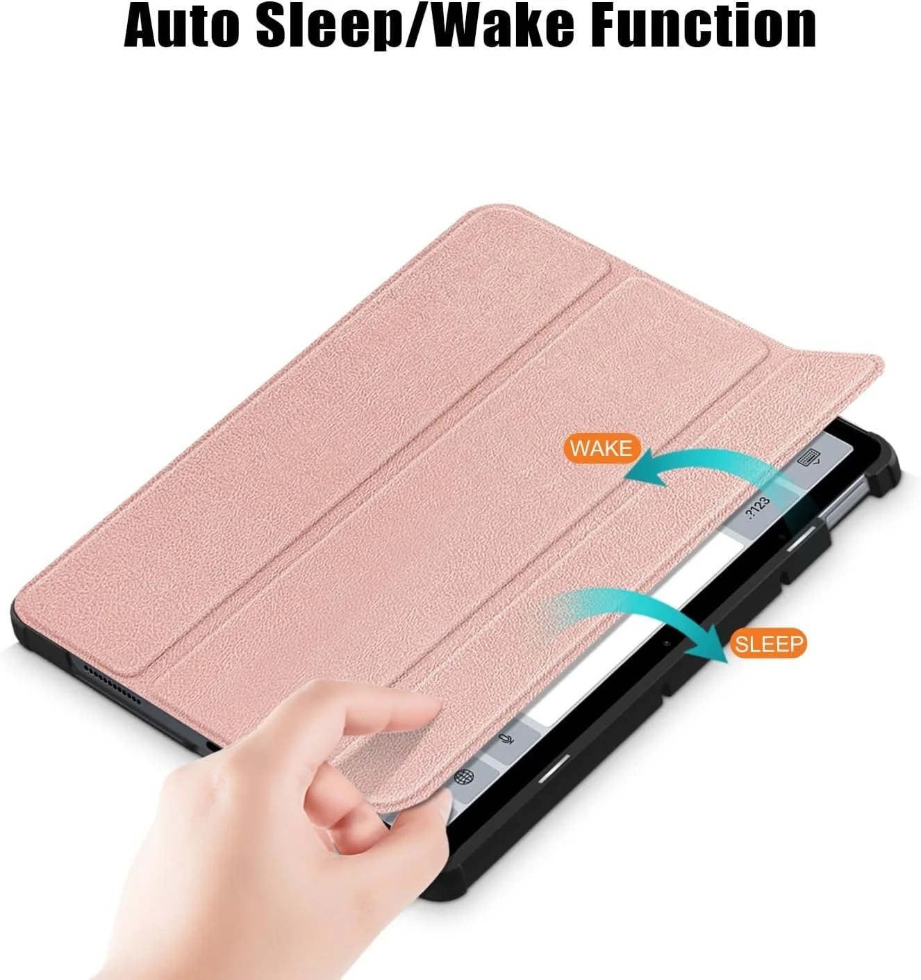 کیف تبلت مسافرتی سازگار با شیائومی ردمی پد 10.6 اینچ، مدل 2022، کیف تبلت هوشمند سه تایی، کیف فوق العاده باریک و سبک با پایه، قاب پشتی سخت PC، روکش فولیو با قابلیت خواب خودکار