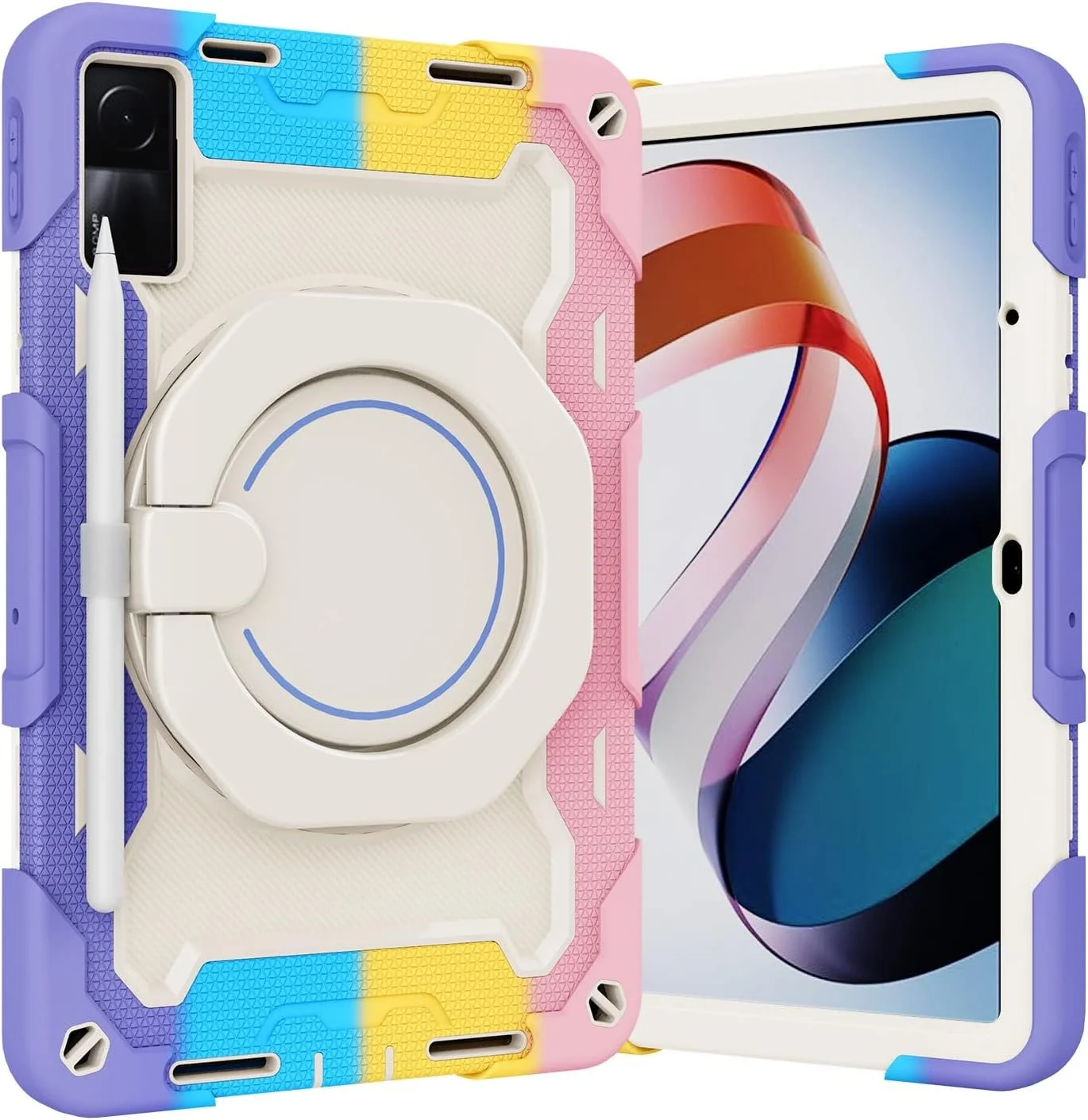 کیف تبلت مناسب برای کودکان، سازگار با شیائومی ردمی پد 10.61 اینچ عرضه شده در سال 2022، کیف با پایه چرخان 360 درجه، سه تکه ضد ضربه و ضد شکستگی کیف تبلت مناسب برای کودکان، سازگار با شیائومی ردمی پد 10.61 اینچ عرضه شده در سال 2022، کیف با پایه چرخان 360 درجه، سه تکه ضد ضربه و ضد شکستگی