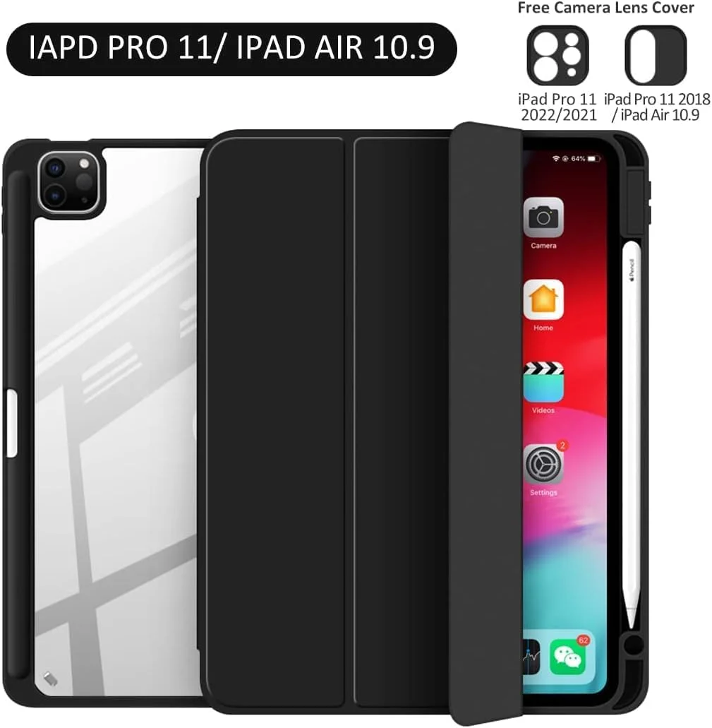 MOTIM Case for Xiaomi Redmi Pad 10.61 Inch,Transparent Soft Shell Back Case with Automatic Charging Pencil Slot (Black) MOTIM Case for Xiaomi Redmi Pad 10.61 Inch,Transparent Soft Shell Back Case with Automatic Charging Pencil Slot (Black)