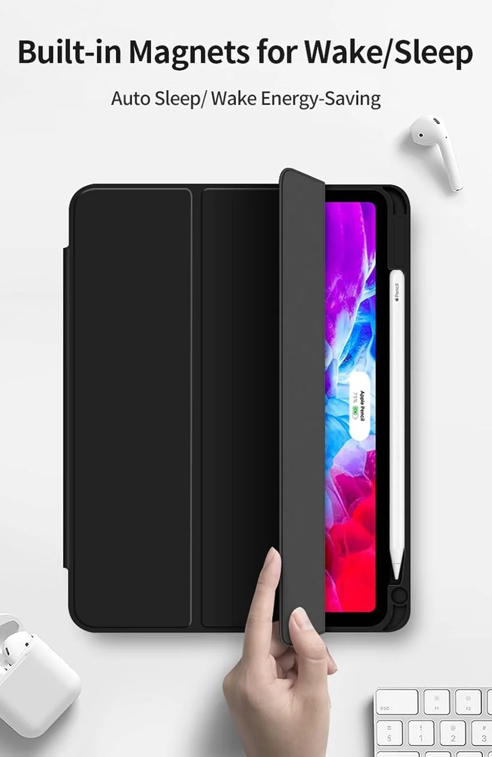 MOTIM Case for Xiaomi Redmi Pad 10.61 Inch,Transparent Soft Shell Back Case with Automatic Charging Pencil Slot (Black) MOTIM Case for Xiaomi Redmi Pad 10.61 Inch,Transparent Soft Shell Back Case with Automatic Charging Pencil Slot (Black)