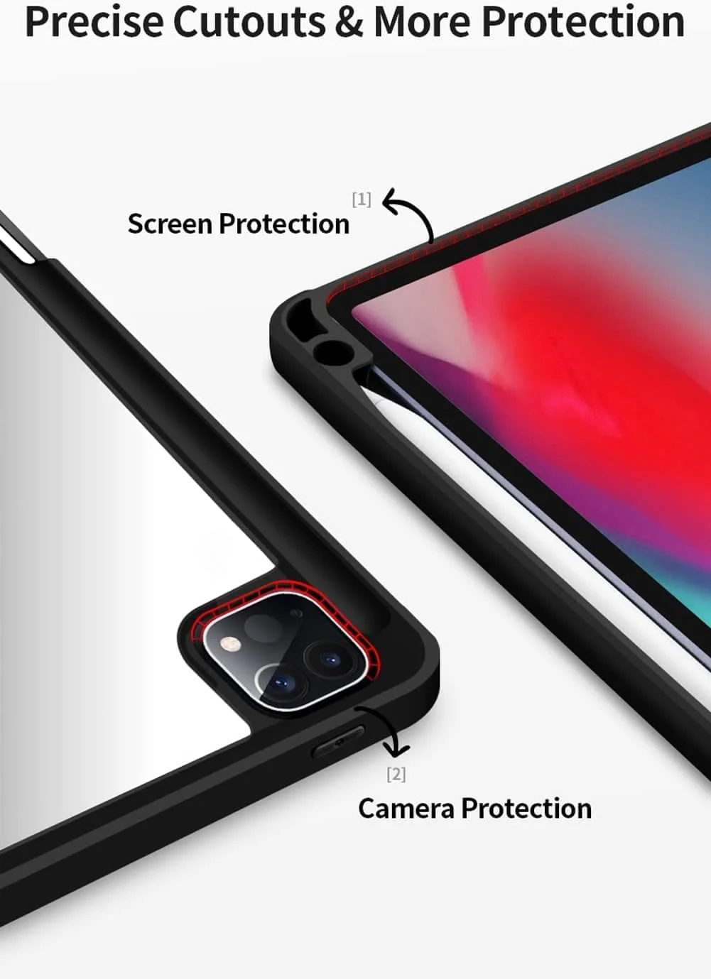 MOTIM Case for Xiaomi Redmi Pad 10.61 Inch,Transparent Soft Shell Back Case with Automatic Charging Pencil Slot (Black) MOTIM Case for Xiaomi Redmi Pad 10.61 Inch,Transparent Soft Shell Back Case with Automatic Charging Pencil Slot (Black)