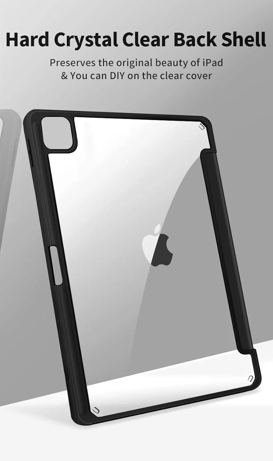 MOTIM Case for Xiaomi Redmi Pad 10.61 Inch,Transparent Soft Shell Back Case with Automatic Charging Pencil Slot (Black) MOTIM Case for Xiaomi Redmi Pad 10.61 Inch,Transparent Soft Shell Back Case with Automatic Charging Pencil Slot (Black)