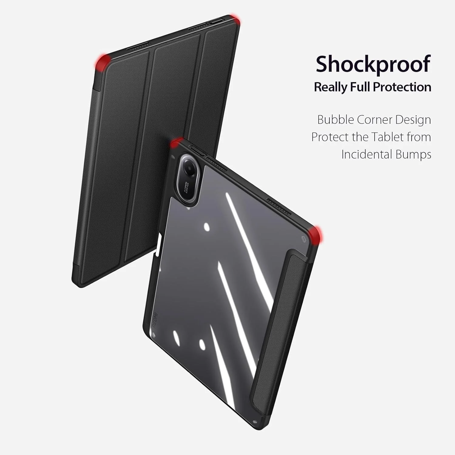 کیف تبلت Gruattreay سازگار با شیائومی Redmi Pad 2 11 اینچ (2025)، کیف چرمی PU سه تایی با قابلیت بیدار/خواب خودکار، پوشش پشتی شفاف و جای مداد داخلی کیف تبلت Gruattreay سازگار با شیائومی Redmi Pad 2 11 اینچ (2025)، کیف چرمی PU سه تایی با قابلیت بیدار/خواب خودکار، پوشش پشتی شفاف و جای مداد داخلی