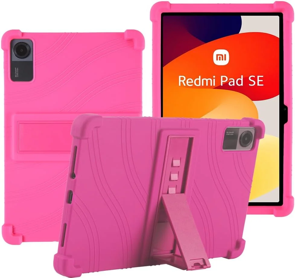 کاور YHFZR برای شیائومی Redmi Pad SE 11 اینچ، صورتی: کاور تبلت، کاور سیلیکونی نرم TPU با استند، ضد لغزش، مناسب کودکان کاور YHFZR برای شیائومی Redmi Pad SE 11 اینچ، صورتی: کاور تبلت، کاور سیلیکونی نرم TPU با استند، ضد لغزش، مناسب کودکان