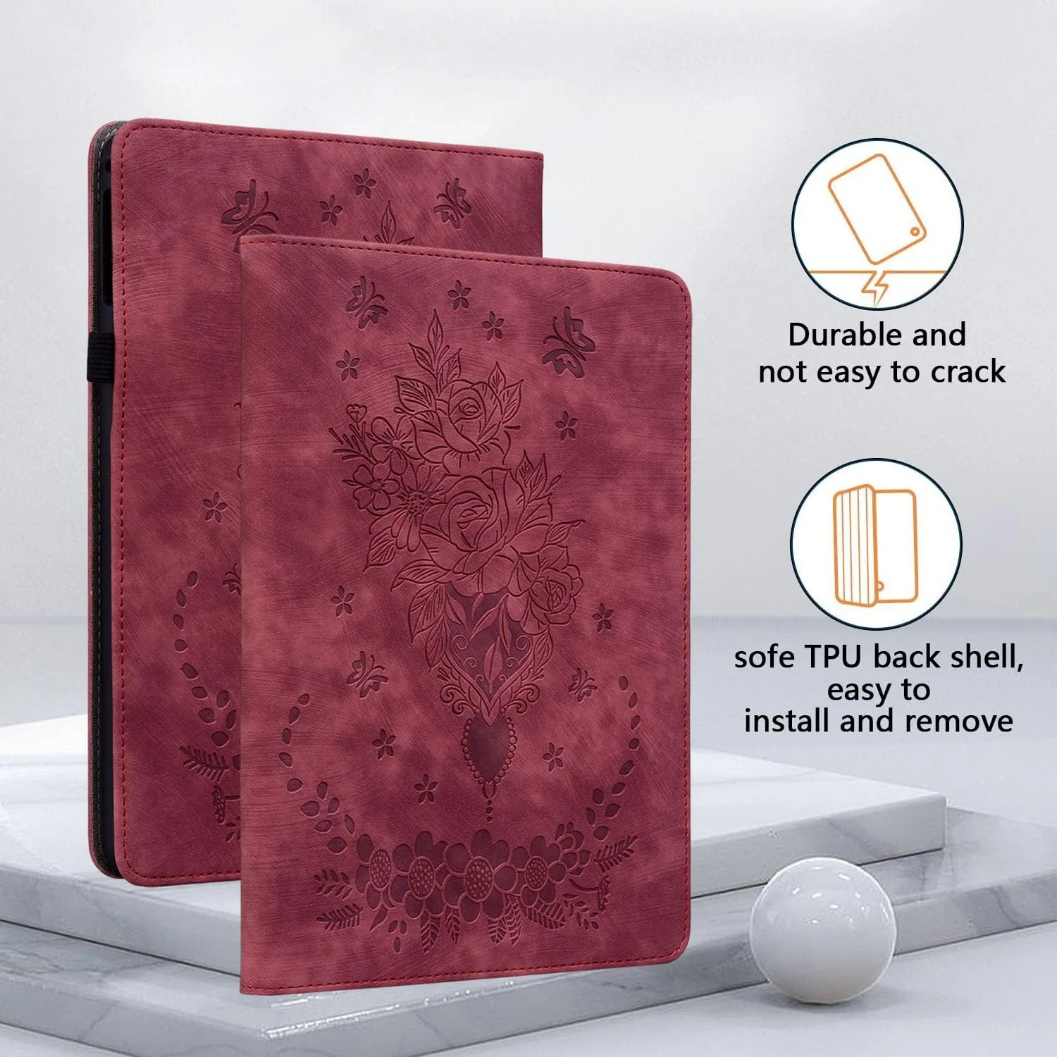 کیف محافظ تبلت شیائومی Redmi Pad 2 با سایز 11 اینچ (سال 2025)، کیف چرمی PU تاشو چند زاویه ای با جای قلم و قابلیت استند، قرمز کیف محافظ تبلت شیائومی Redmi Pad 2 با سایز 11 اینچ (سال 2025)، کیف چرمی PU تاشو چند زاویه ای با جای قلم و قابلیت استند، قرمز