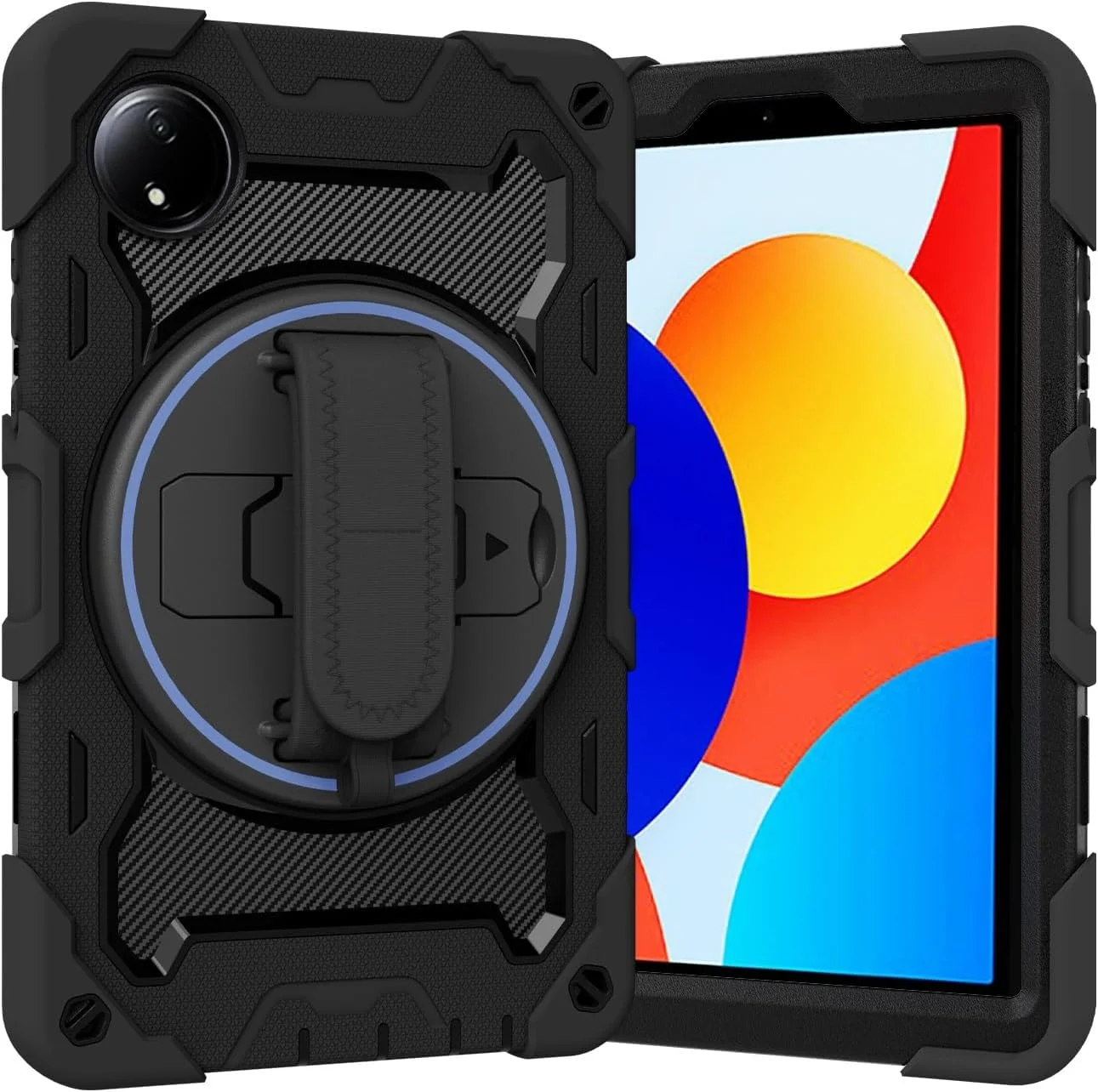 کاور تبلت کودکانه سازگار با شیائومی Redmi Pad SE 8.7 اینچ 2024، براکت الاستیک چند زاویه ای + بند دستی چرخان 360 درجه، پوسته سه در یک مقاوم در برابر شکستگی، ضد ضربه، دارای بند شانه کاور تبلت کودکانه سازگار با شیائومی Redmi Pad SE 8.7 اینچ 2024، براکت الاستیک چند زاویه ای + بند دستی چرخان 360 درجه، پوسته سه در یک مقاوم در برابر شکستگی، ضد ضربه، دارای بند شانه