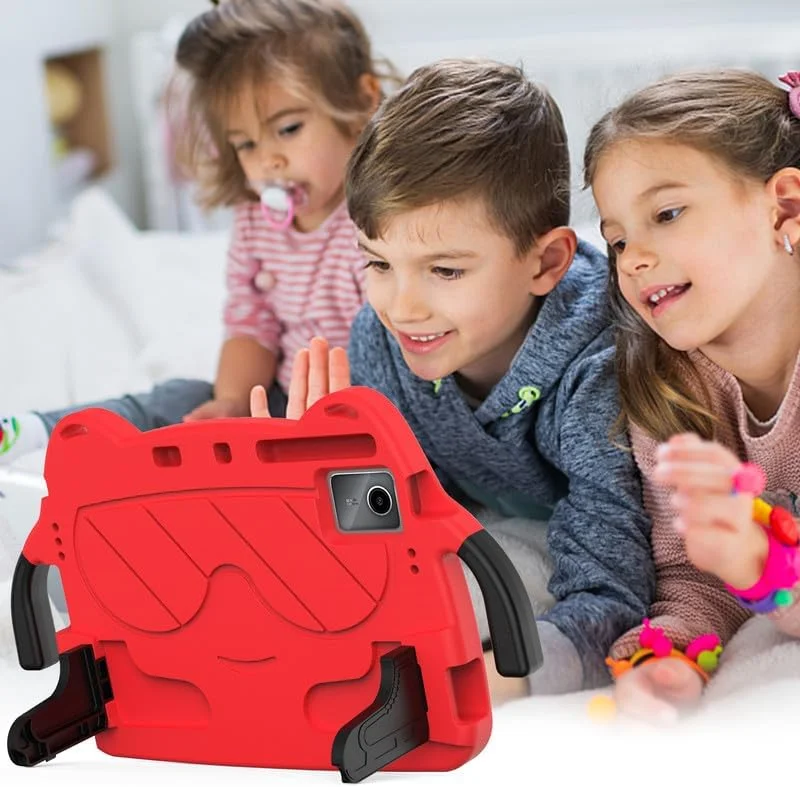 کیف تبلت Nikaque مناسب برای شیائومی Redmi Pad SE 11 اینچ 2023، مناسب کودکان، بادوام، سبک وزن، EVA مقاوم در برابر ضربه، دارای دسته محافظ و پایه، قرمز کیف تبلت Nikaque مناسب برای شیائومی Redmi Pad SE 11 اینچ 2023، مناسب کودکان، بادوام، سبک وزن، EVA مقاوم در برابر ضربه، دارای دسته محافظ و پایه، قرمز