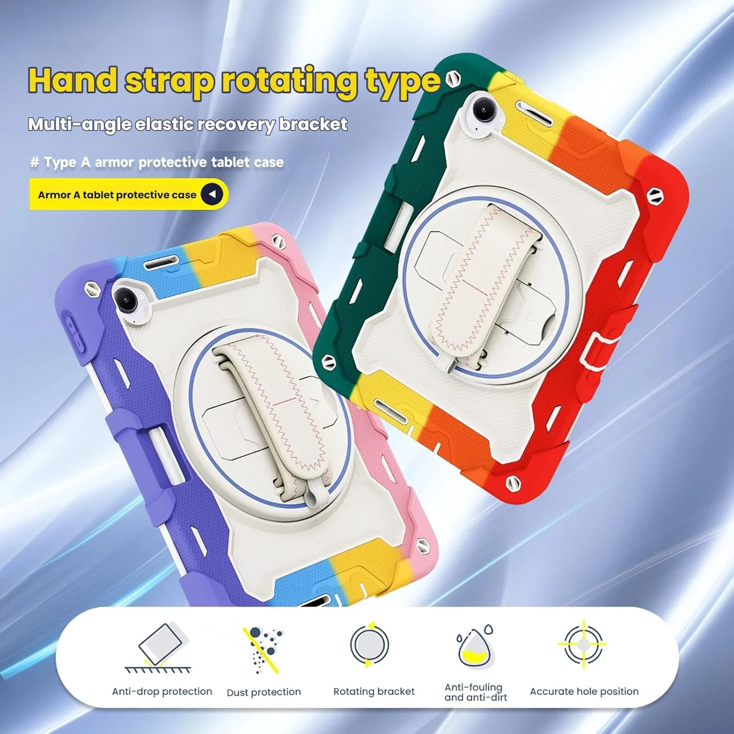 کاور تبلت ضد ضربه Gruattreay سازگار با شیائومی Redmi K Pad 8.8 اینچ (2025)، کاور سیلیکونی قابل حمل با بند مچی چرخان و پایه کشویی برای Redmi K Pad (مشکی)