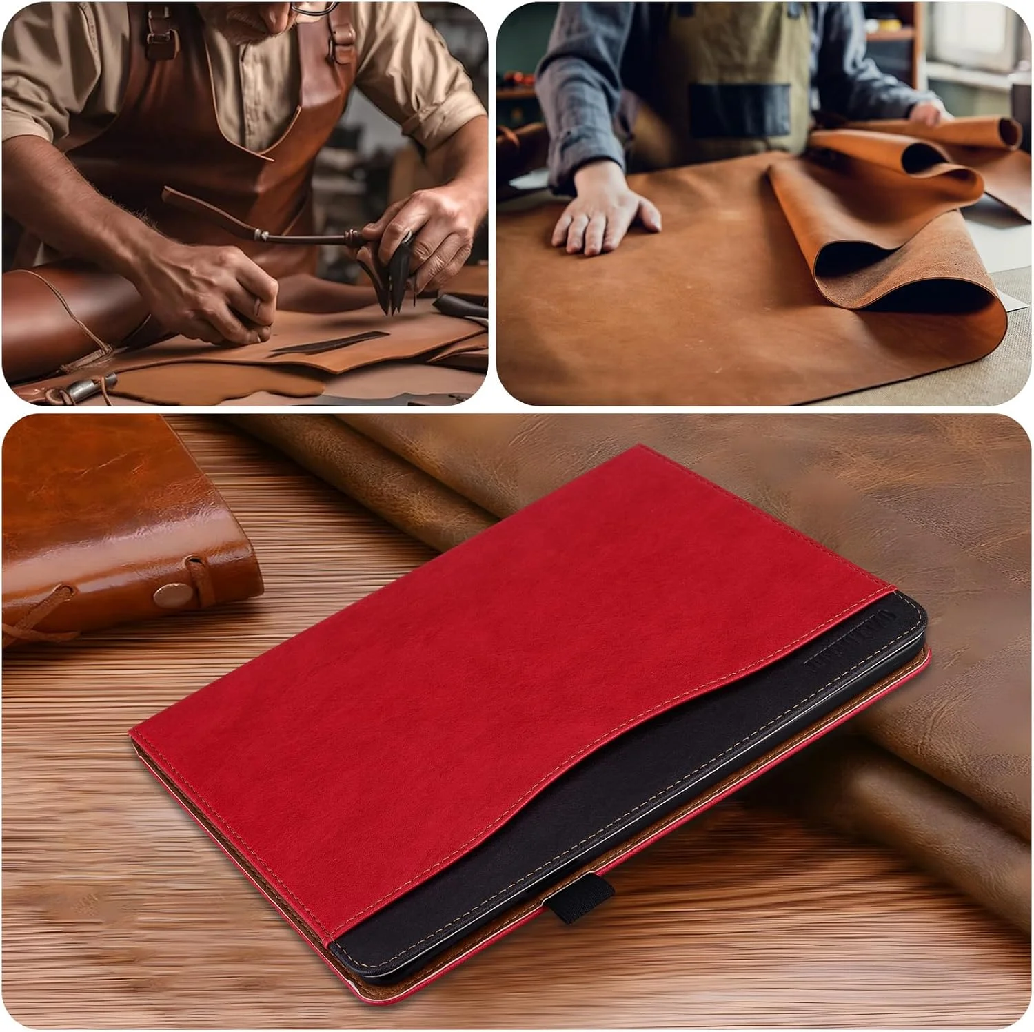 کیف تبلت ONETHEFUL برای شیائومی Redmi Pad 2 11 اینچ 2025 - چرم PU محافظ با پایه قابل تنظیم چند زاویه، 2 جای کارت، جای قلم | قرمز کیف تبلت ONETHEFUL برای شیائومی Redmi Pad 2 11 اینچ 2025 - چرم PU محافظ با پایه قابل تنظیم چند زاویه، 2 جای کارت، جای قلم | قرمز