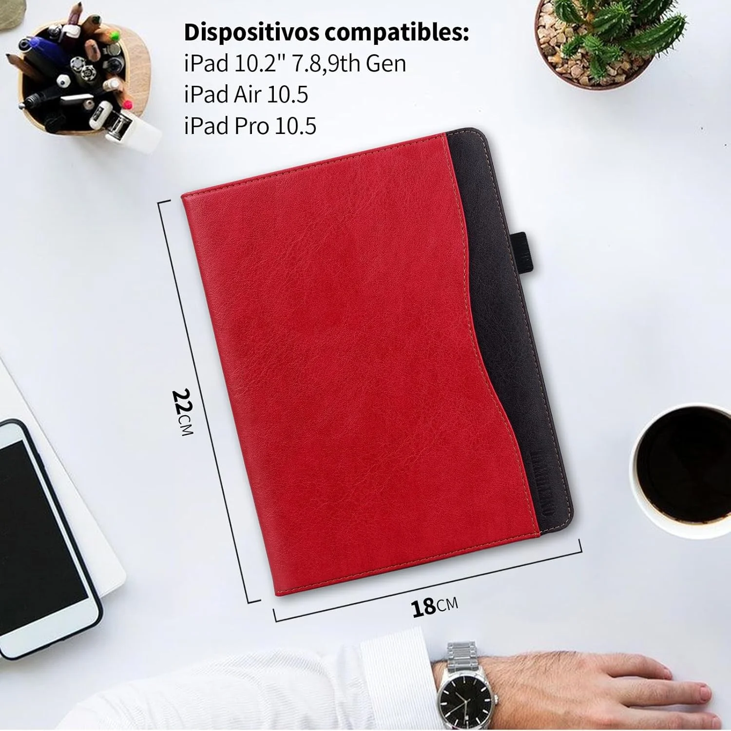 کیف تبلت ONETHEFUL برای شیائومی Redmi Pad 2 11 اینچ 2025 - چرم PU محافظ با پایه قابل تنظیم چند زاویه، 2 جای کارت، جای قلم | قرمز کیف تبلت ONETHEFUL برای شیائومی Redmi Pad 2 11 اینچ 2025 - چرم PU محافظ با پایه قابل تنظیم چند زاویه، 2 جای کارت، جای قلم | قرمز