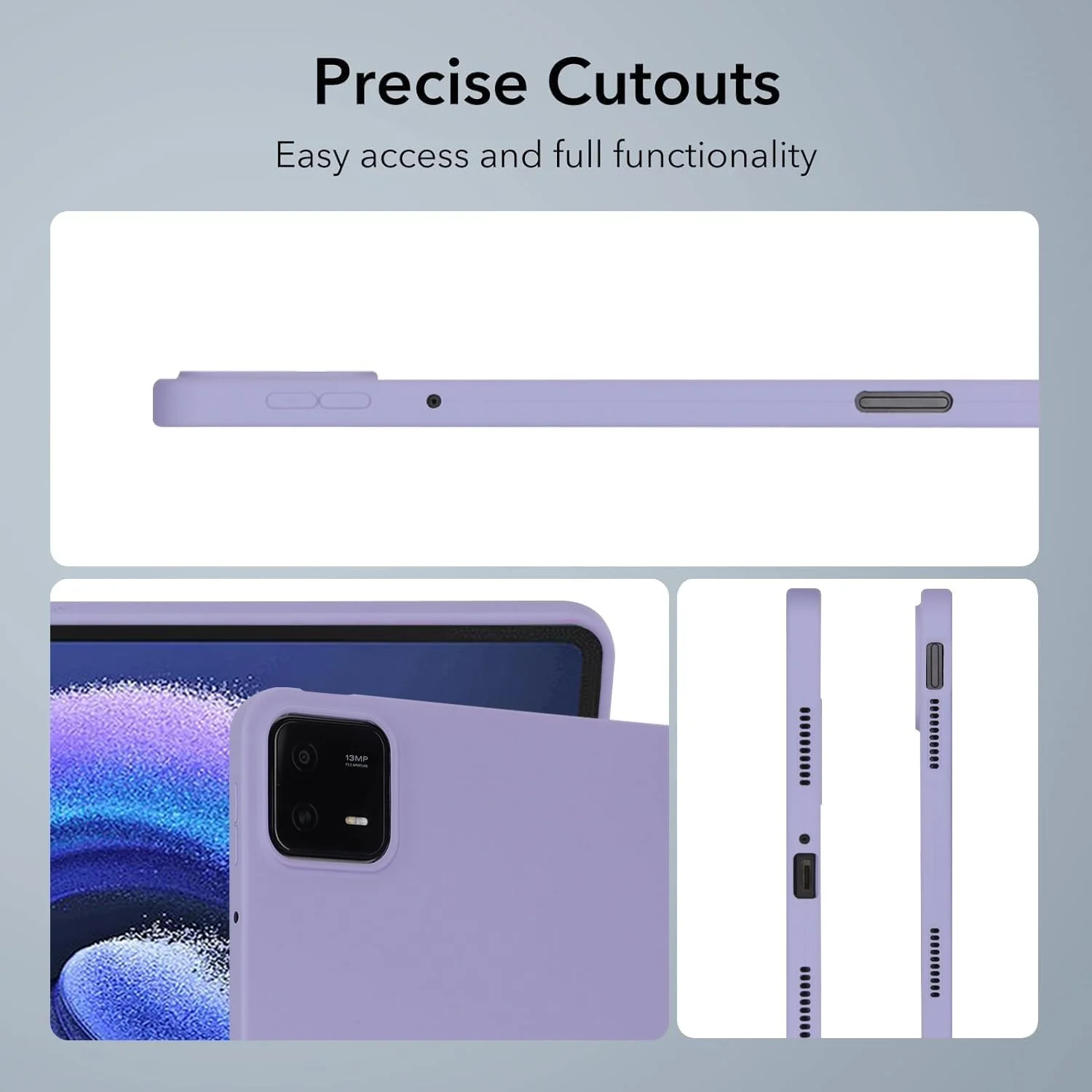 کاور تبلت سازگار با شیائومی Mi Pad 6/6 Pro 2023 11.2 اینچ، کاور محافظ TPU نرم و باریک ضد ضربه، کاور هوشمند سبک و باریک تبلت (بنفش) کاور تبلت سازگار با شیائومی Mi Pad 6/6 Pro 2023 11.2 اینچ، کاور محافظ TPU نرم و باریک ضد ضربه، کاور هوشمند سبک و باریک تبلت (بنفش)
