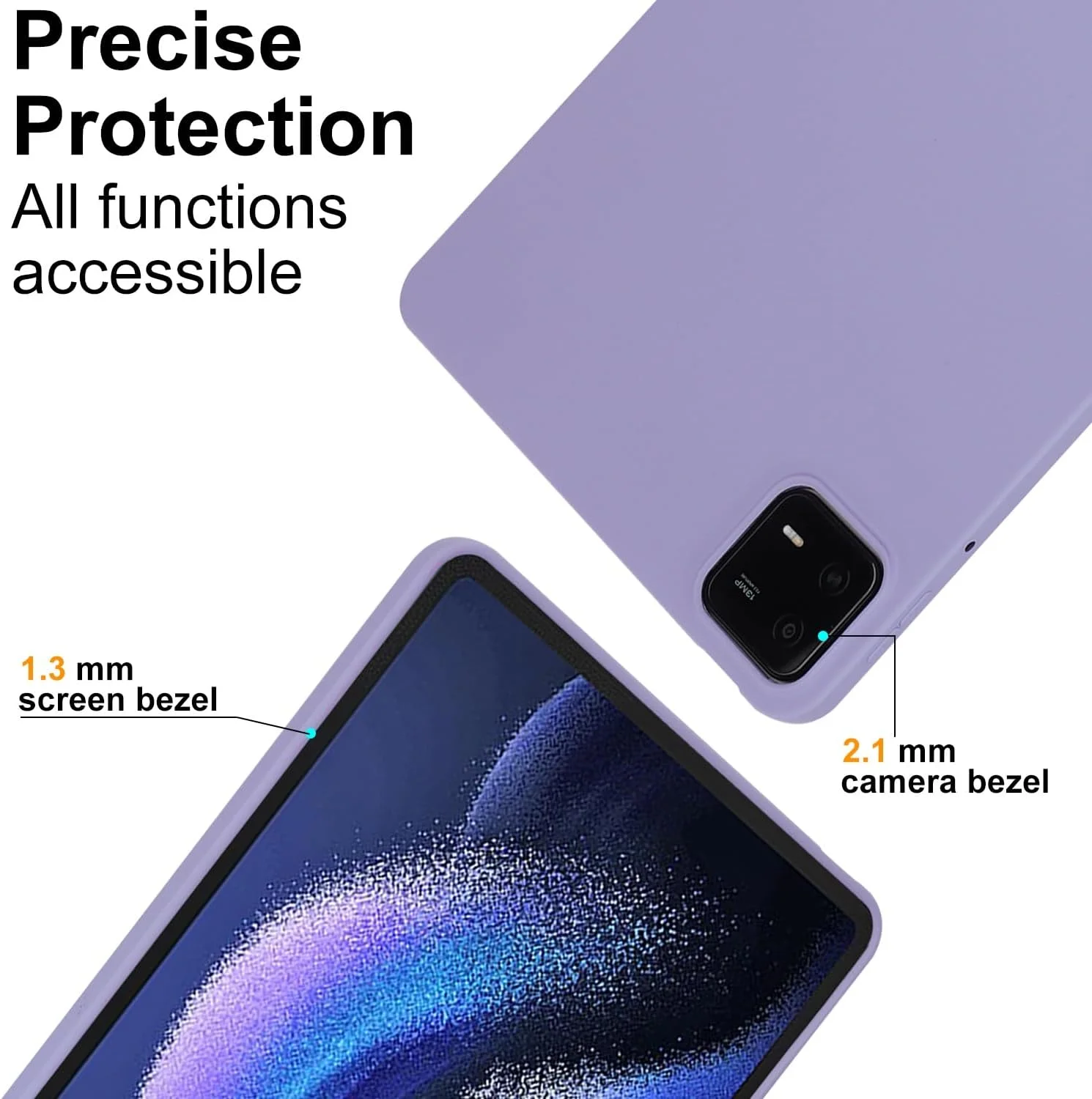 کاور تبلت سازگار با شیائومی Mi Pad 6/6 Pro 2023 11.2 اینچ، کاور محافظ TPU نرم و باریک ضد ضربه، کاور هوشمند سبک و باریک تبلت (بنفش) کاور تبلت سازگار با شیائومی Mi Pad 6/6 Pro 2023 11.2 اینچ، کاور محافظ TPU نرم و باریک ضد ضربه، کاور هوشمند سبک و باریک تبلت (بنفش)