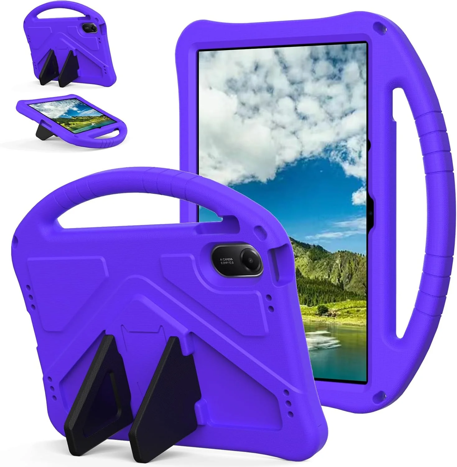 قاب EabHulie برای شیائومی Redmi Pad 2 2025 11 اینچی، روکش محافظ بادوام، سبک وزن، دارای دسته و پایه، ضد ضربه، مناسب کودکان، بنفش قاب EabHulie برای شیائومی Redmi Pad 2 2025 11 اینچی، روکش محافظ بادوام، سبک وزن، دارای دسته و پایه، ضد ضربه، مناسب کودکان، بنفش