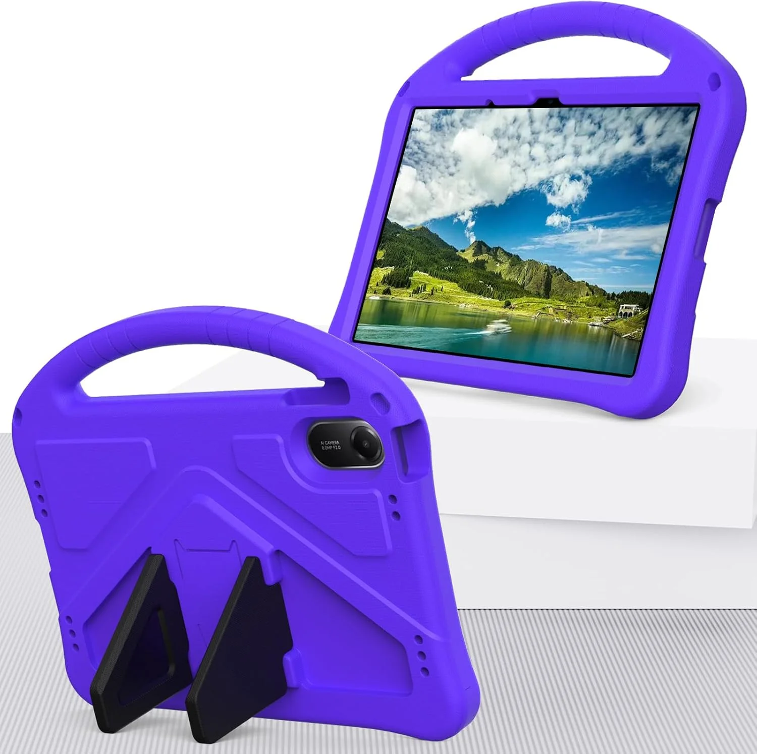 قاب EabHulie برای شیائومی Redmi Pad 2 2025 11 اینچی، روکش محافظ بادوام، سبک وزن، دارای دسته و پایه، ضد ضربه، مناسب کودکان، بنفش قاب EabHulie برای شیائومی Redmi Pad 2 2025 11 اینچی، روکش محافظ بادوام، سبک وزن، دارای دسته و پایه، ضد ضربه، مناسب کودکان، بنفش