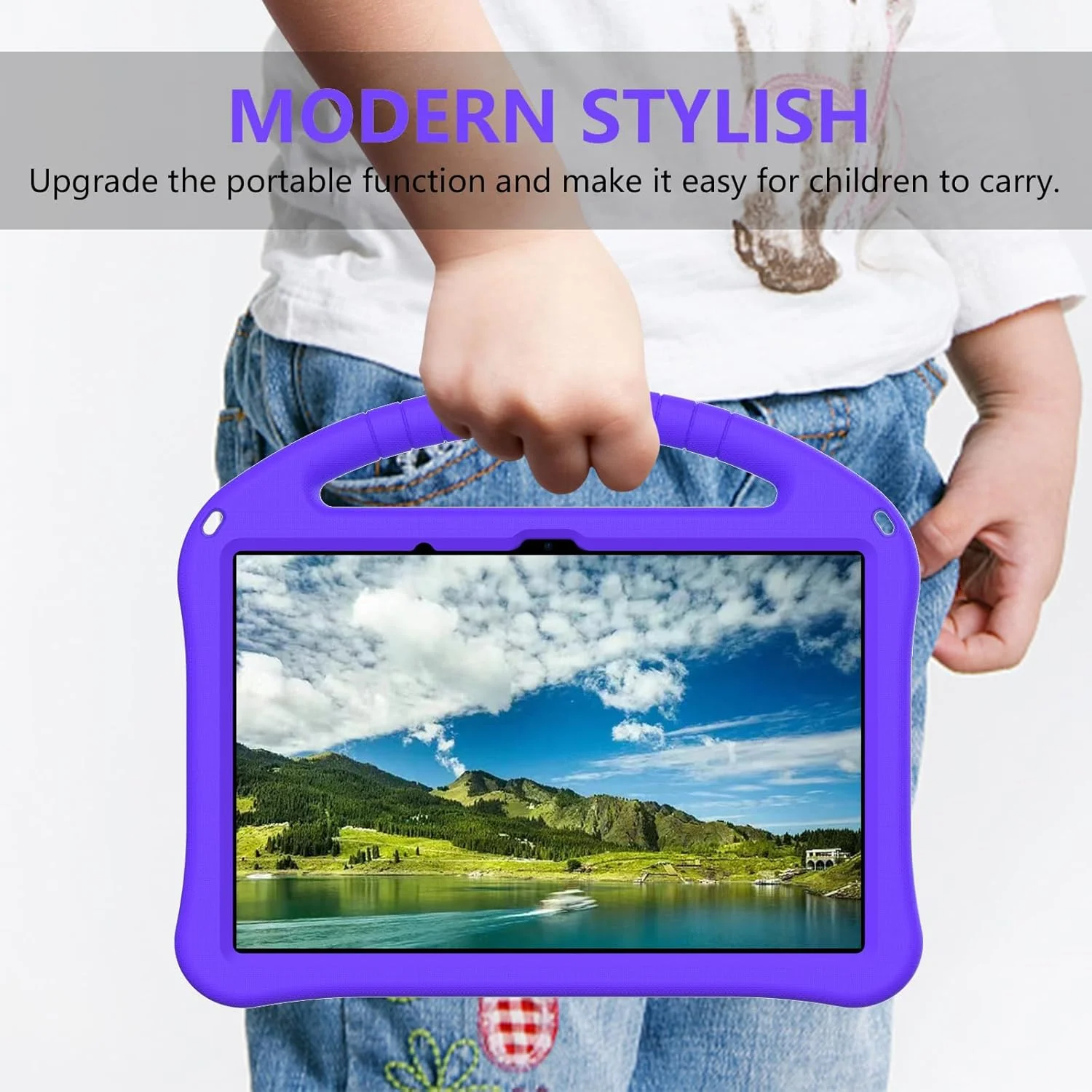 قاب EabHulie برای شیائومی Redmi Pad 2 2025 11 اینچی، روکش محافظ بادوام، سبک وزن، دارای دسته و پایه، ضد ضربه، مناسب کودکان، بنفش قاب EabHulie برای شیائومی Redmi Pad 2 2025 11 اینچی، روکش محافظ بادوام، سبک وزن، دارای دسته و پایه، ضد ضربه، مناسب کودکان، بنفش