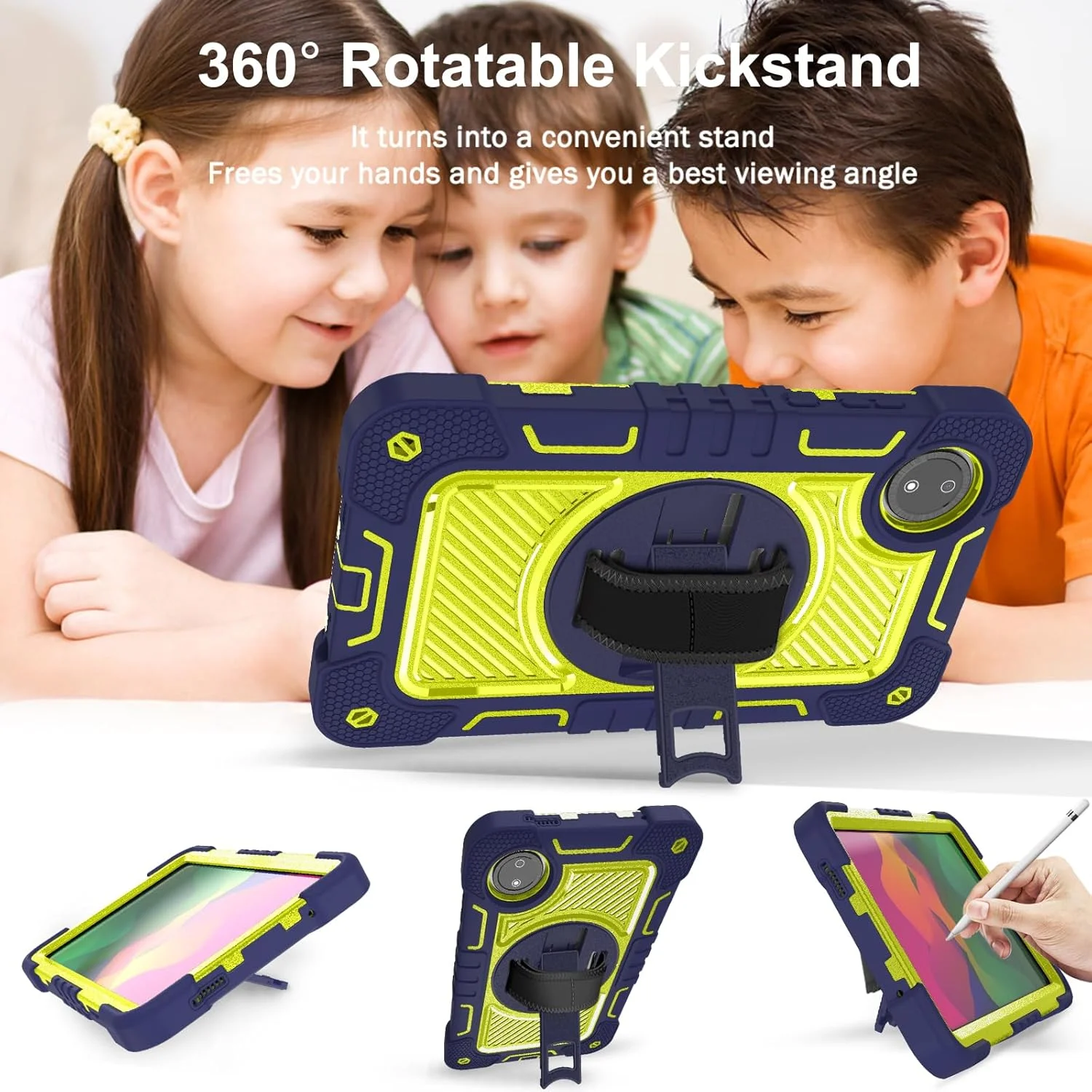 کیف تبلت YOUULAR برای شیائومی Redmi Pad SE 8.7 / Redmi Pad SE 4G در هند، کیف تبلت ضد ضربه با پایه چرخان 360 درجه و بند مچی، بند شانه، سرمه ای + سبز زیتونی کیف تبلت YOUULAR برای شیائومی Redmi Pad SE 8.7 / Redmi Pad SE 4G در هند، کیف تبلت ضد ضربه با پایه چرخان 360 درجه و بند مچی، بند شانه، سرمه ای + سبز زیتونی