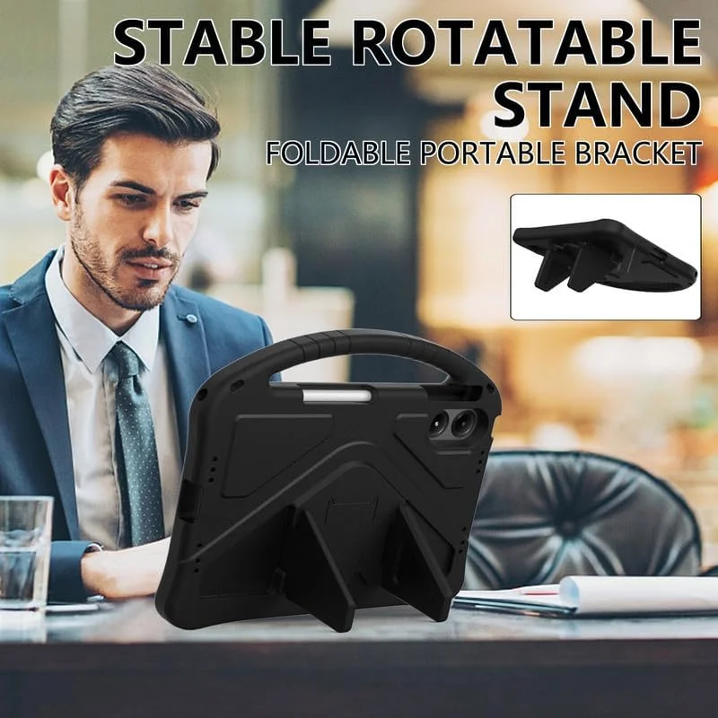 کاور تبلت Xliamcp مناسب برای شیائومی Redmi Pad Pro 12.1 اینچ 2024، کاور محافظ سبک وزن و ضد ضربه با دستگیره و پایه، مشکی