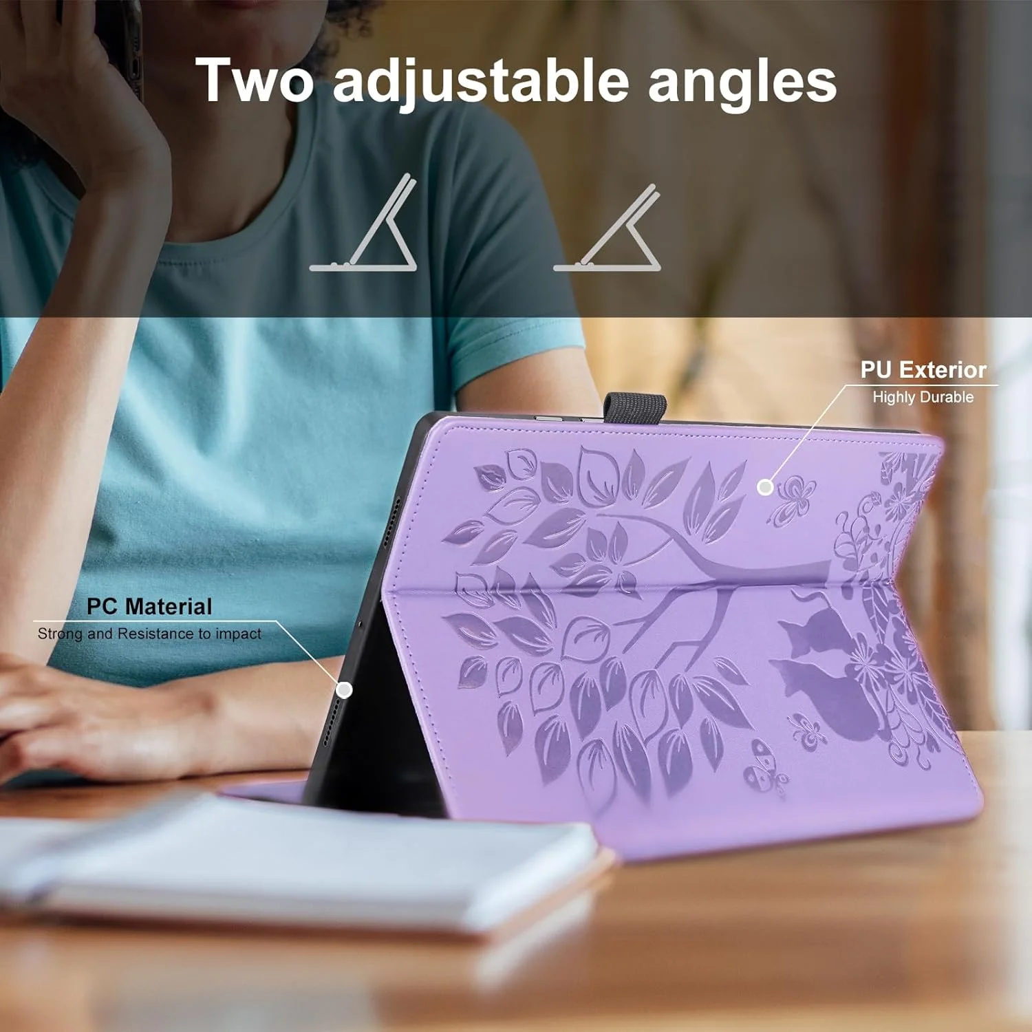 کیف محافظ LSPCASA با قابلیت استند و جای قلم برای ردمی پد SE 8.7، کیف چرمی PU با کیفیت عالی برای شیائومی پد SE 8.7 به همراه کش الاستیک - بنفش کیف محافظ LSPCASA با قابلیت استند و جای قلم برای ردمی پد SE 8.7، کیف چرمی PU با کیفیت عالی برای شیائومی پد SE 8.7 به همراه کش الاستیک - بنفش