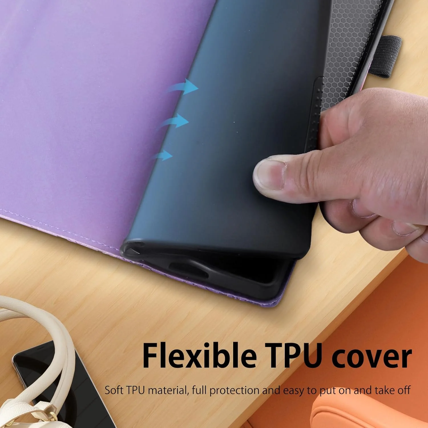 کیف محافظ LSPCASA با قابلیت استند و جای قلم برای ردمی پد SE 8.7، کیف چرمی PU با کیفیت عالی برای شیائومی پد SE 8.7 به همراه کش الاستیک - بنفش کیف محافظ LSPCASA با قابلیت استند و جای قلم برای ردمی پد SE 8.7، کیف چرمی PU با کیفیت عالی برای شیائومی پد SE 8.7 به همراه کش الاستیک - بنفش