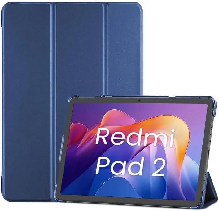 کاور پروکیس شیائومی ردمی پد 2 11 اینچ 2025، کیف محافظ هوشمند با قابلیت خواب/بیدار شدن خودکار - سرمه ای