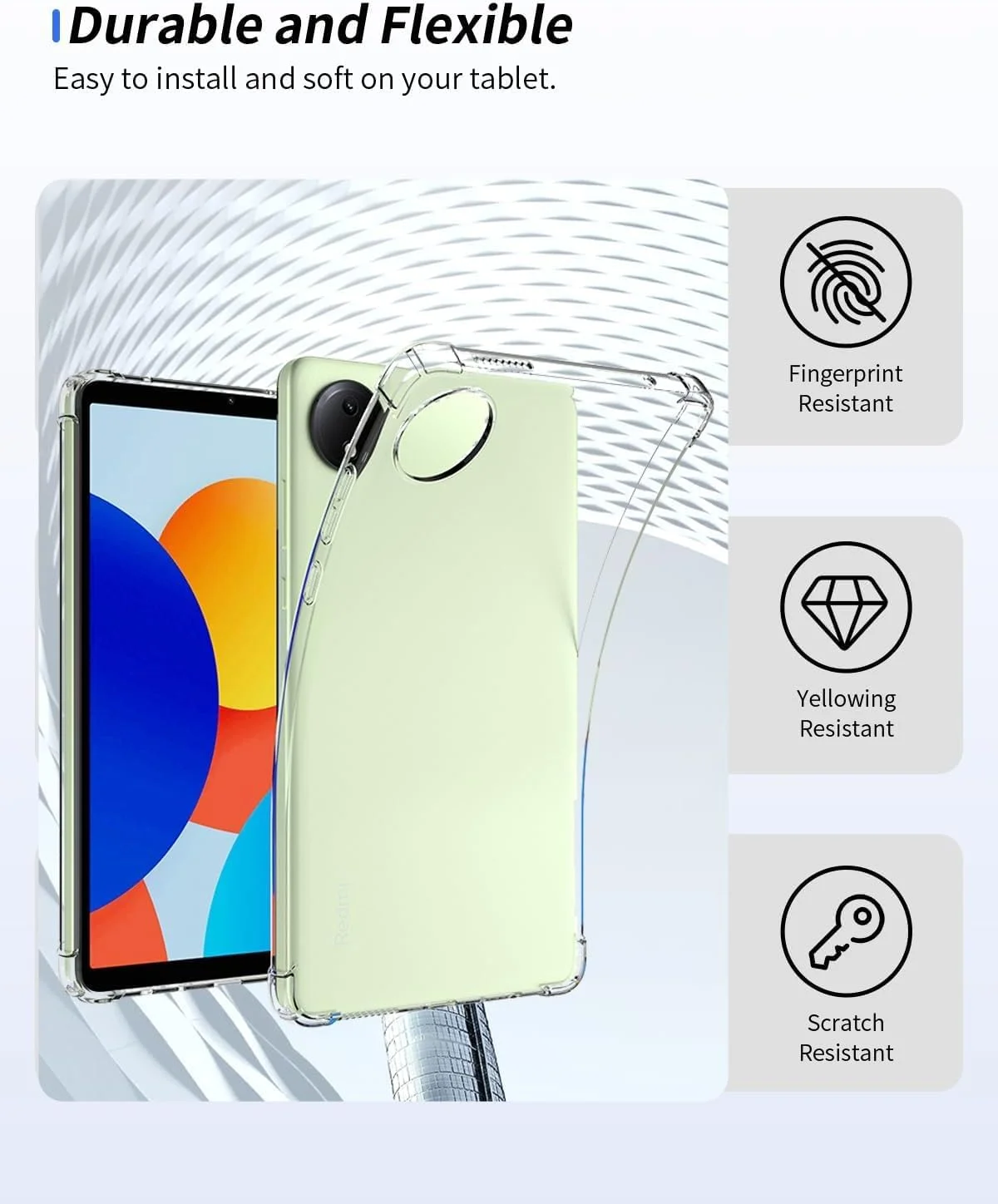 کاور تبلت Sumaswit برای شیائومی Redmi Pad SE 4G 8.7 اینچ (2024) شفاف، نازک، سبک وزن، ضد خش، محافظ بادوام سیلیکونی لاستیکی TPU کاور شفاف کاور تبلت Sumaswit برای شیائومی Redmi Pad SE 4G 8.7 اینچ (2024) شفاف، نازک، سبک وزن، ضد خش، محافظ بادوام سیلیکونی لاستیکی TPU کاور شفاف