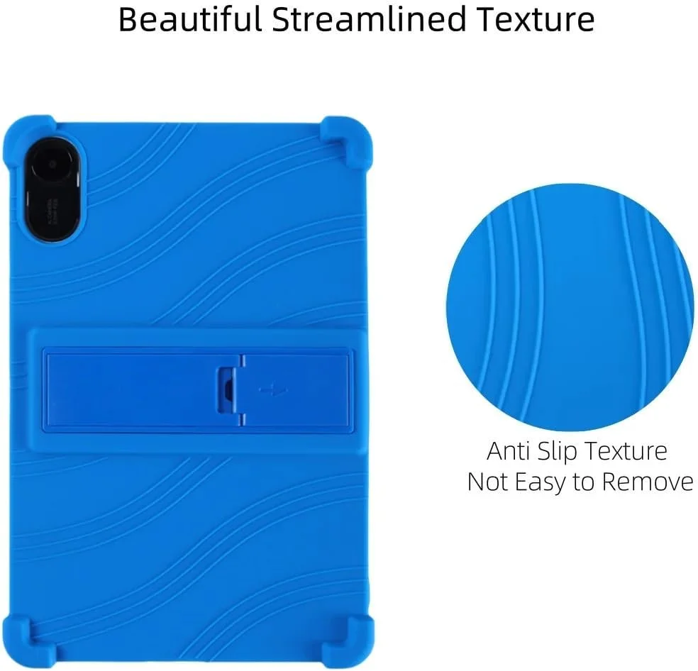 کاور تبلت کودکانه Gruattreay سازگار با شیائومی Redmi Pad 2 11 اینچ 2025 [مناسب کودکان] کاور سیلیکونی نرم ضخیم با 4 گوشه تقویت شده، ضد ضربه با استند چند زاویه ای (قرمز گل رز)