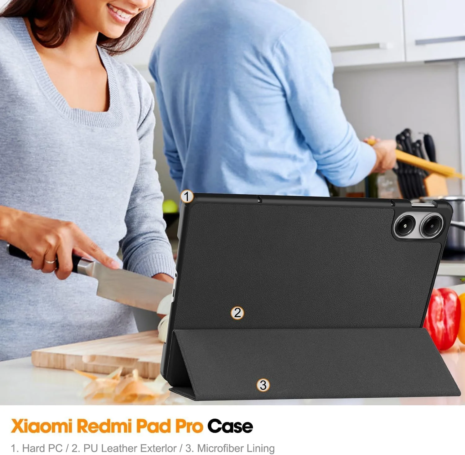 کاور محافظتی Muzz برای شیائومی Redmi Pad Pro 12.1 اینچ، کیف پول چرمی PU مشکی با محافظ صفحه نمایش شیشه ای حرارت دیده (آبی) کاور محافظتی Muzz برای شیائومی Redmi Pad Pro 12.1 اینچ، کیف پول چرمی PU مشکی با محافظ صفحه نمایش شیشه ای حرارت دیده (آبی)